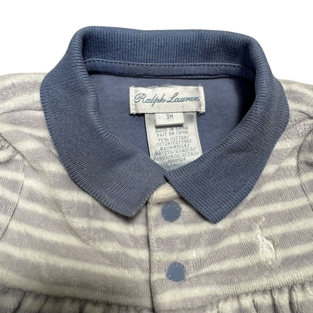 Ralph Lauren Ralph Lauren Baby Striped Cotton Velour Footed Coverall Siz Size US 26 / EU 42 - 3 Thumbnail