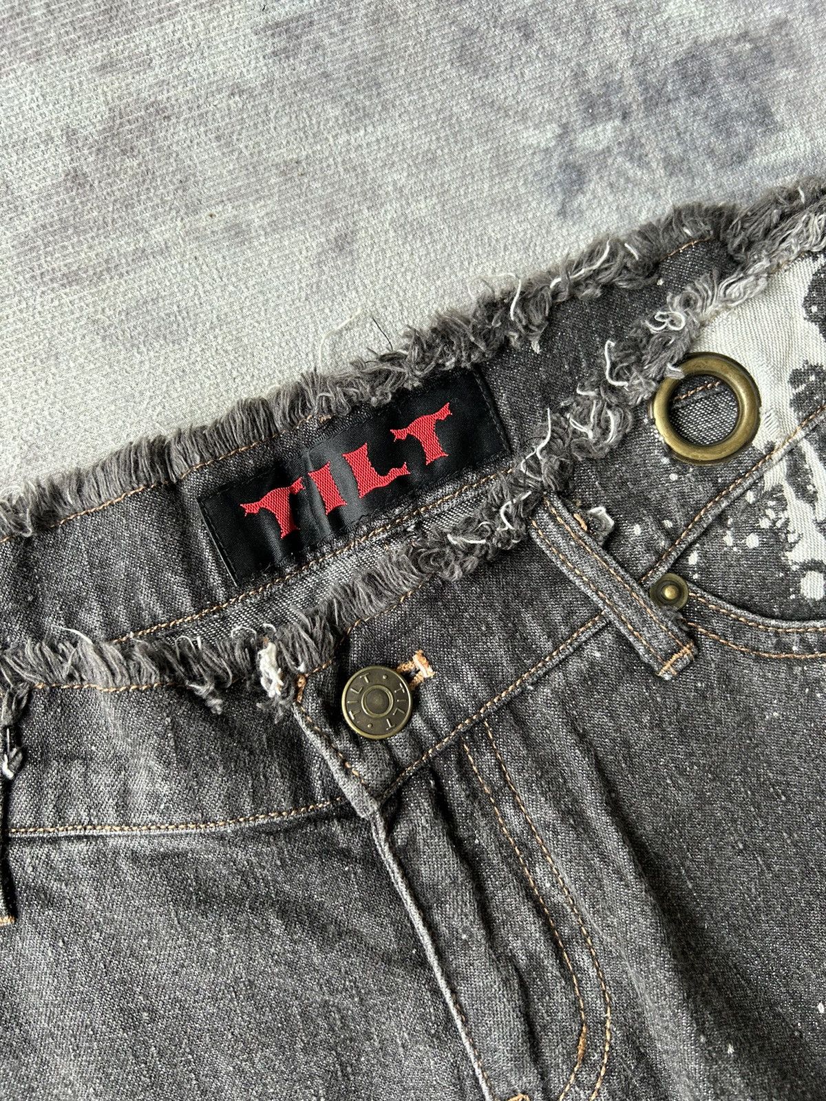14th Addiction Flared Punk Style Painted Jeans Size US 29 - 12 Thumbnail