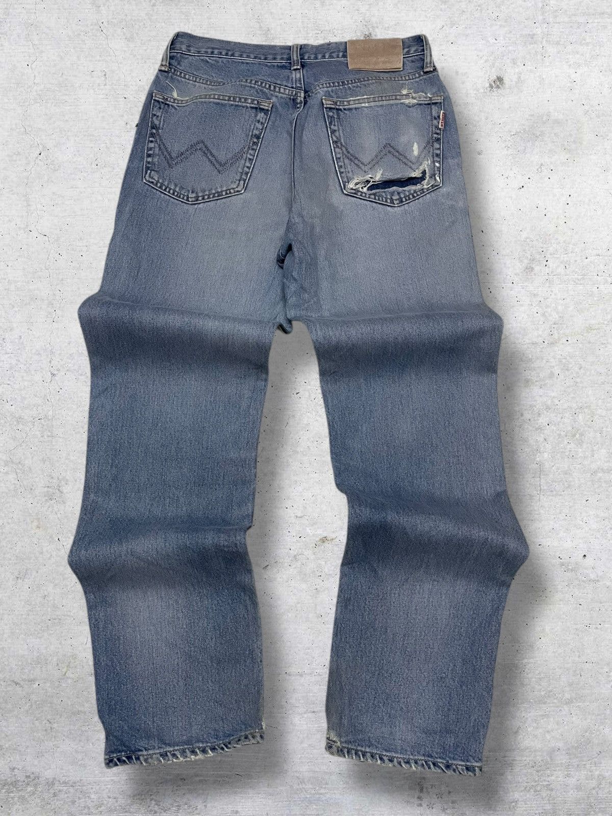 Edwin VINTAGE EDWIN DESIGNER 90S OG JAPAN BLUEWASHED DISTRESSED Size US 29 - 9 Thumbnail