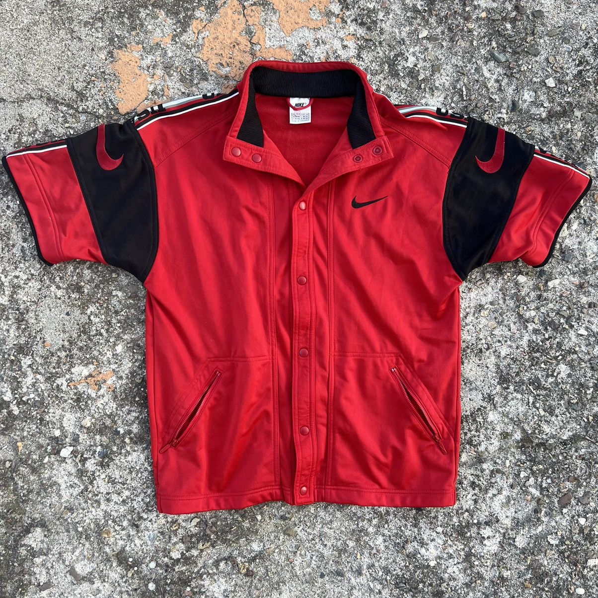Nike × Vintage Nike USA Swoosh Vintage Sleeveless Y2K Jacket Jersey Size US XL / EU 56 / 4 - 1 Thumbnail
