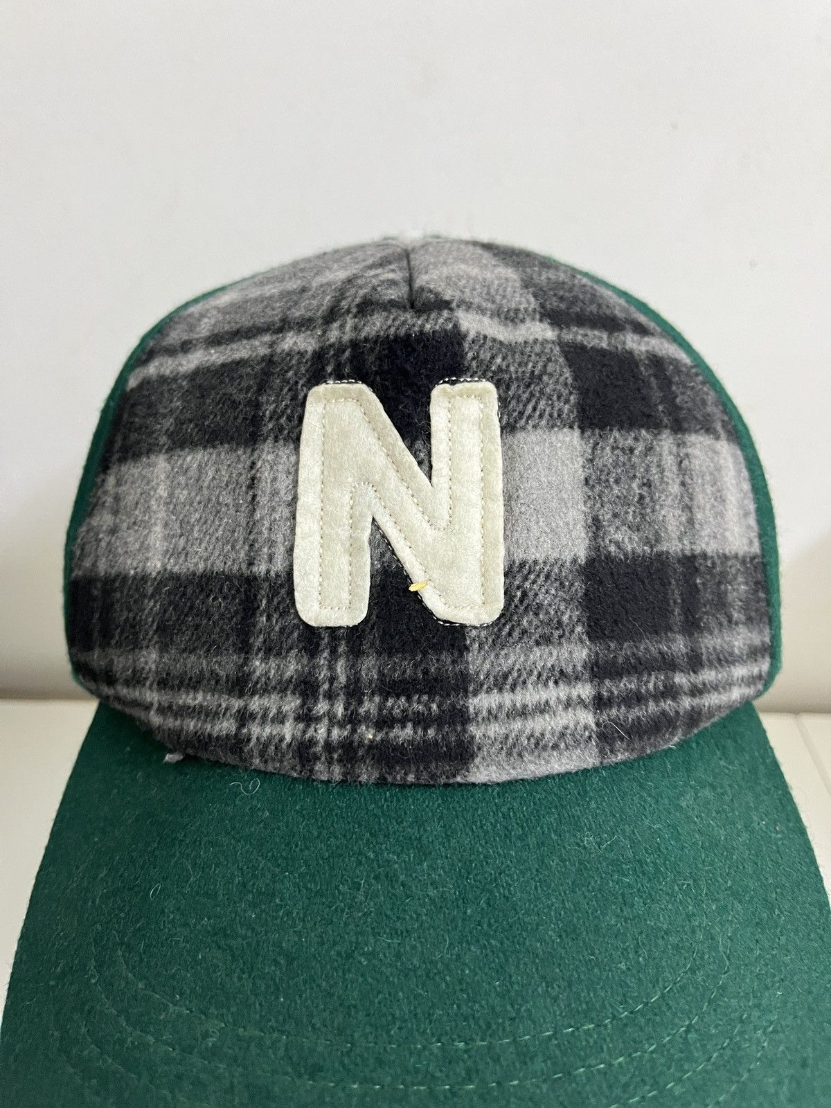 Issey Miyake Ne-Net By Issey Miyake N Logo Wool Plaid Cap Hat Size ONE SIZE - 3 Thumbnail