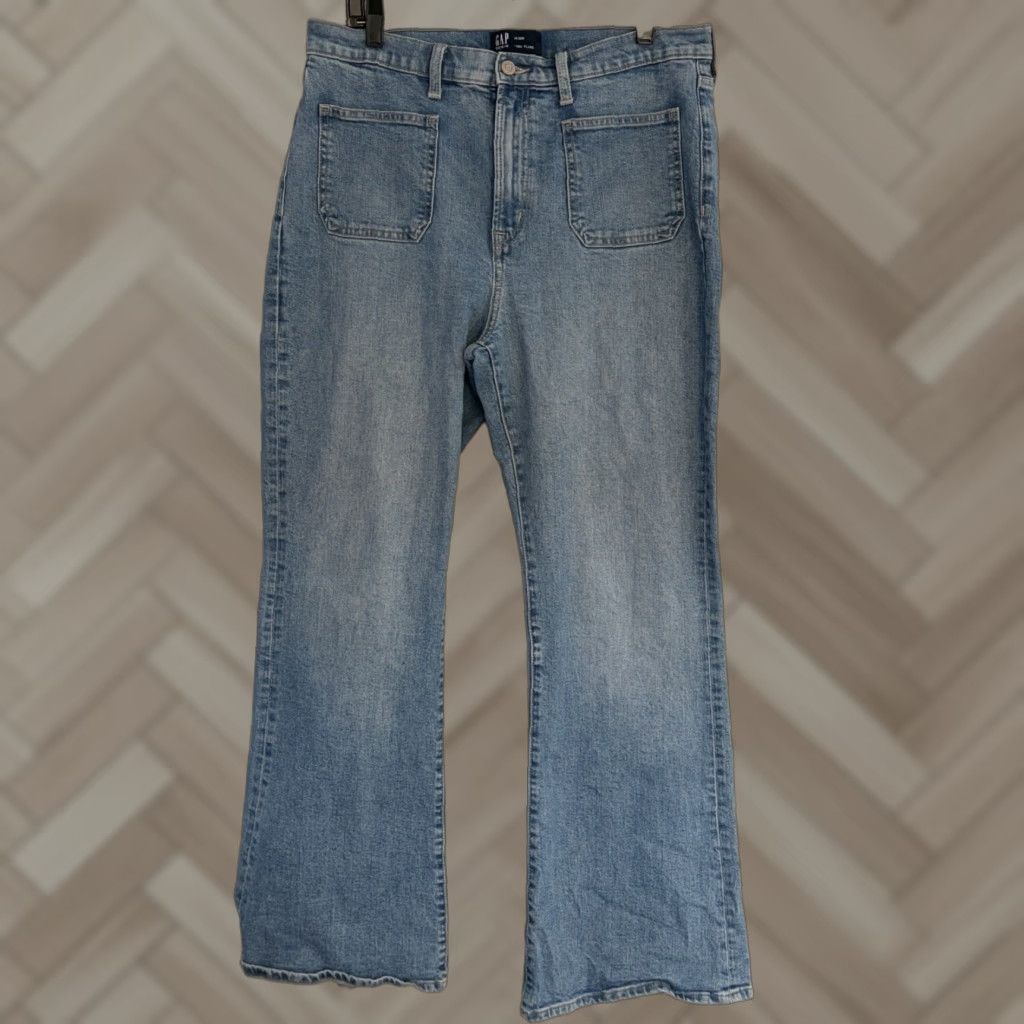 Gap Gap Jeans Bootcut 14/32 Women's High Rise Light Wash Denim 70s Flare Vintage No Size 36" / US 14 / IT 50 - 1 Thumbnail