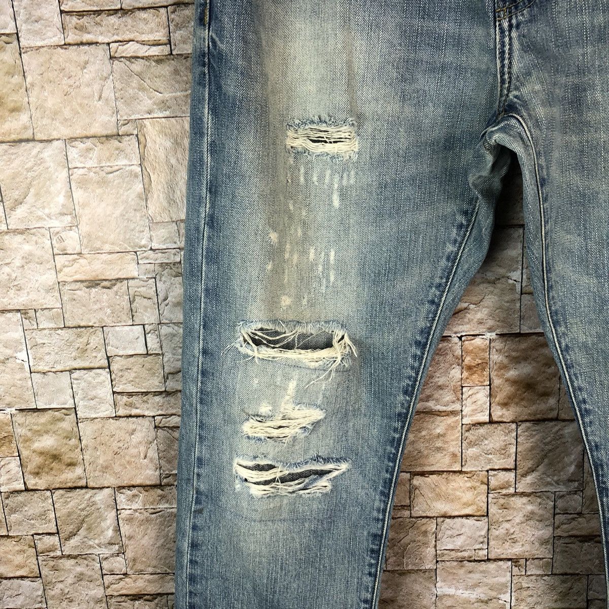 Japanese Brand Eagle American Outfitters Distressed Denim Pants #A1042 Size US 32 / EU 48 - 9 Thumbnail
