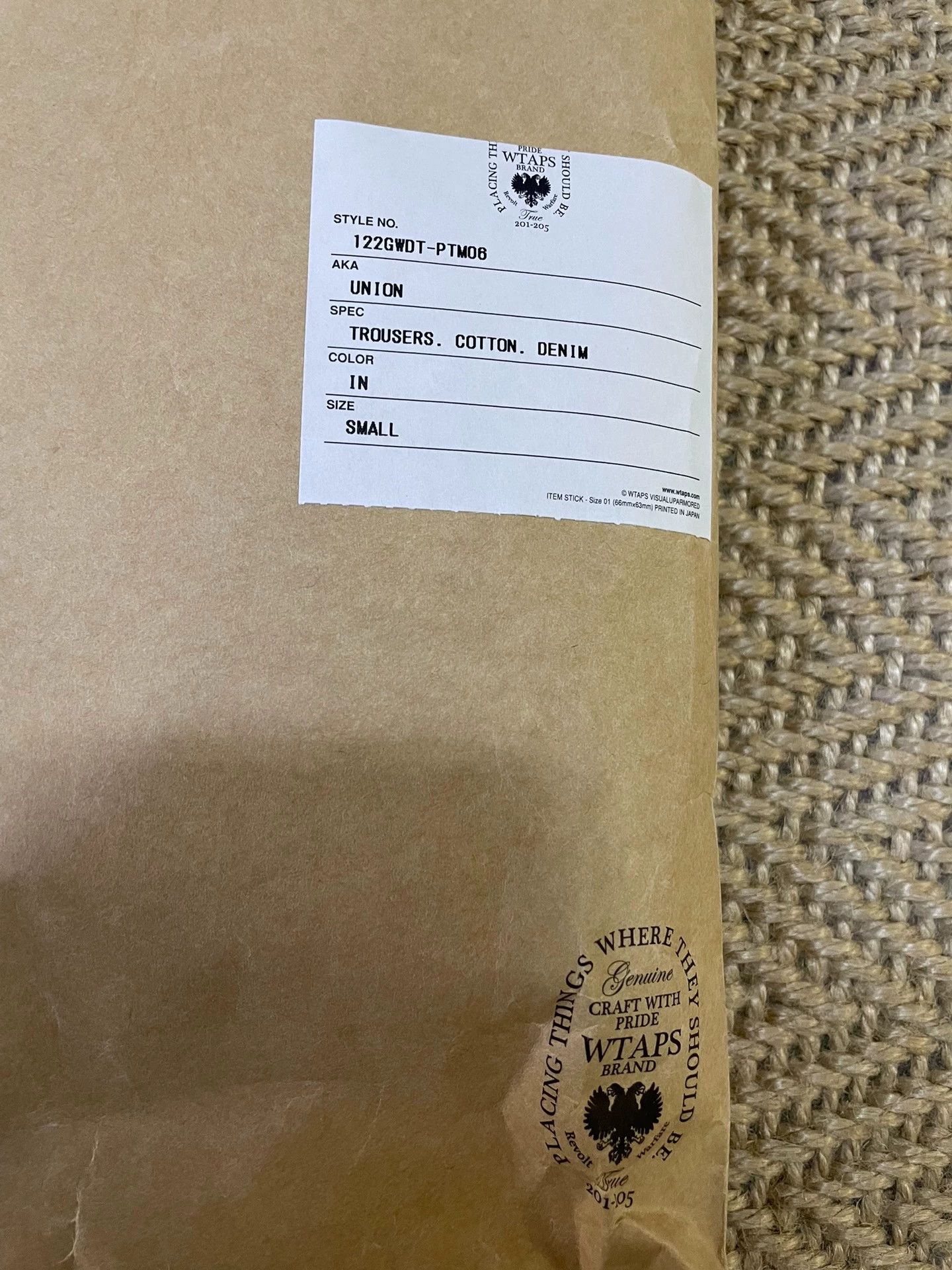Wtaps WTAPS UNION DENIM Raw Relaxed Jeans S (Near New, W1x) Size US 29 - 9 Thumbnail