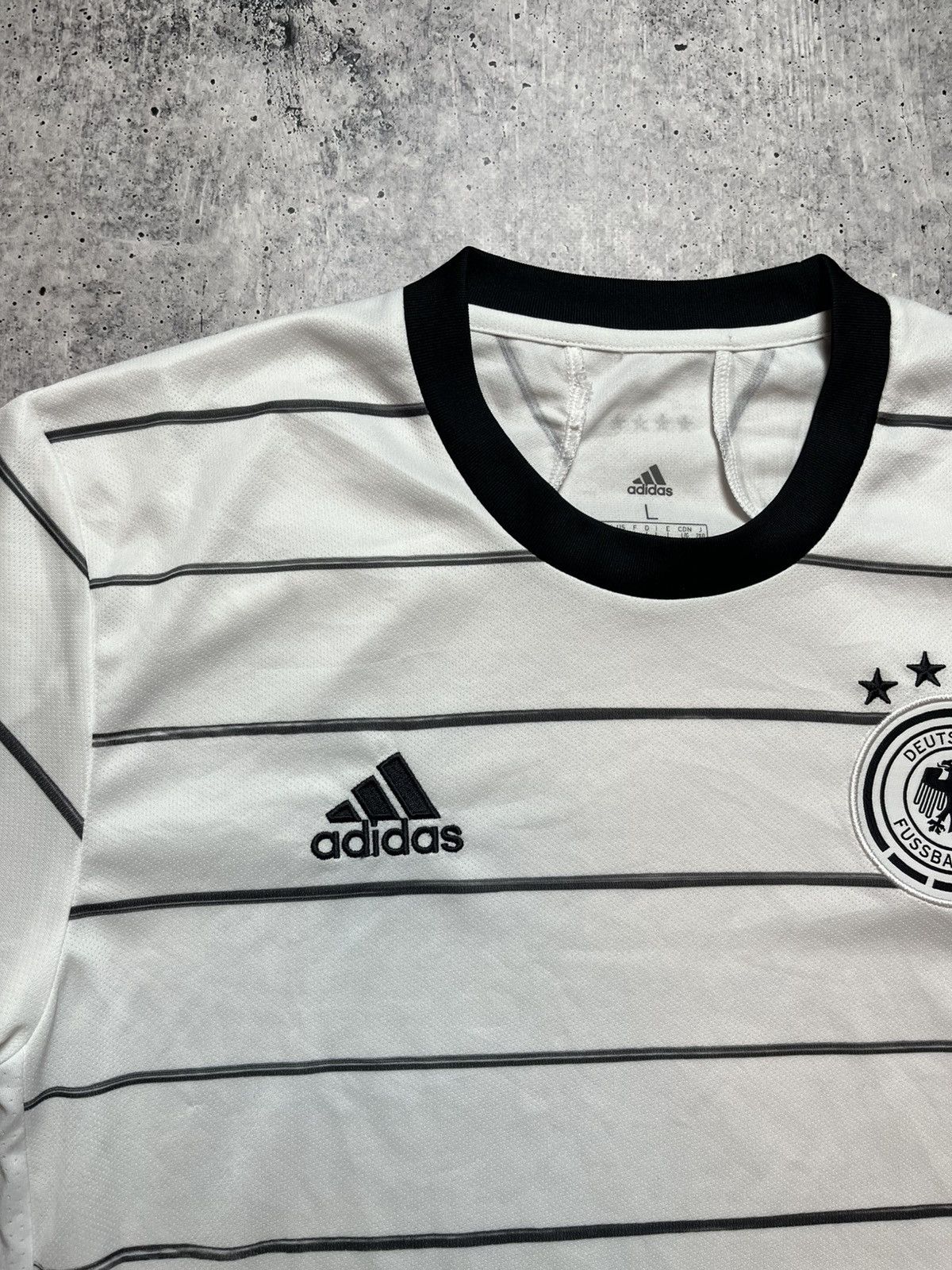 Adidas GERMANY 2020 2021 HOME SOCCER JERSEY ADIDAS EH6105 SZ L Size US L / EU 52-54 / 3 - 4 Thumbnail