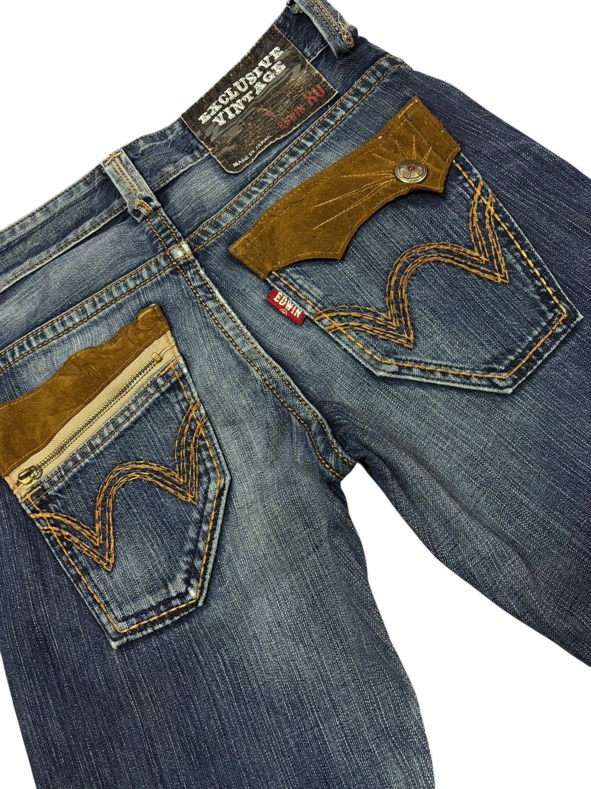 Edwin Vtg Edwin XV Japan Distressed Jeans Size US 29 - 6 Thumbnail