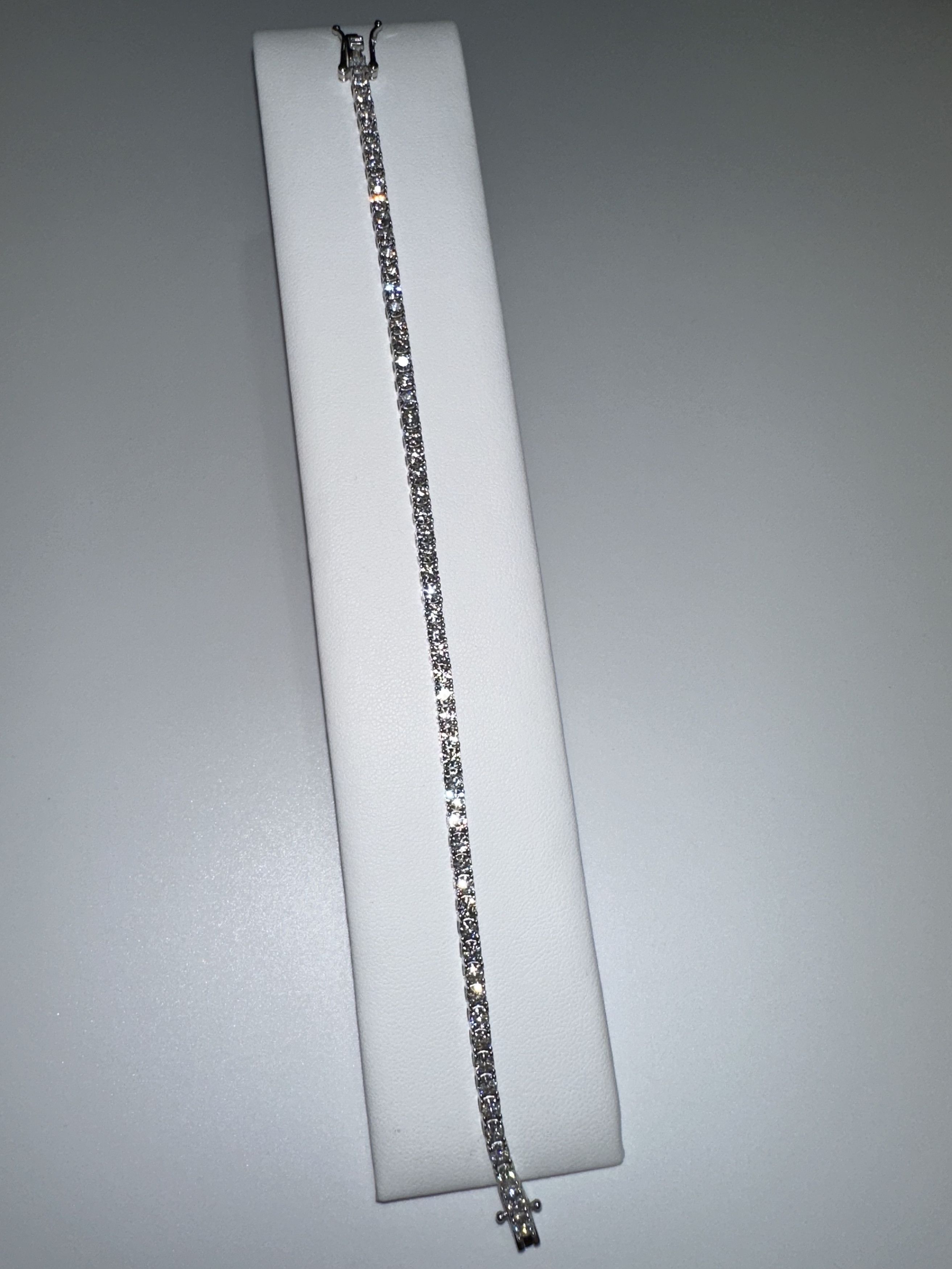 Jewelry Moissanite VVS 7 inch 3mm Tennis bracelet Sterling Silver Size ONE SIZE - 5 Thumbnail