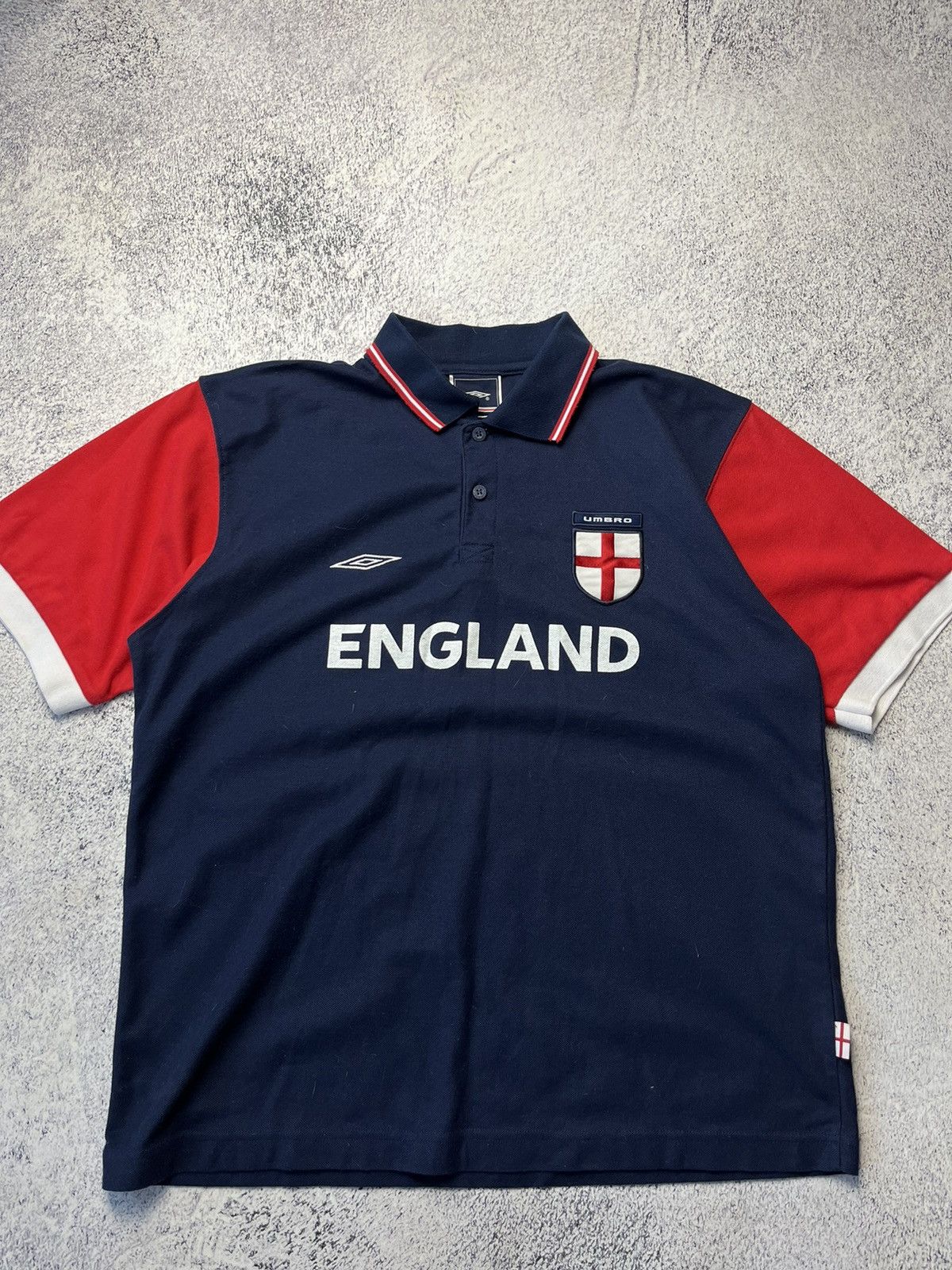 Umbro Vintage Umbro England soccer jersey polo size M Size US M / EU 48-50 / 2 - 7 Thumbnail