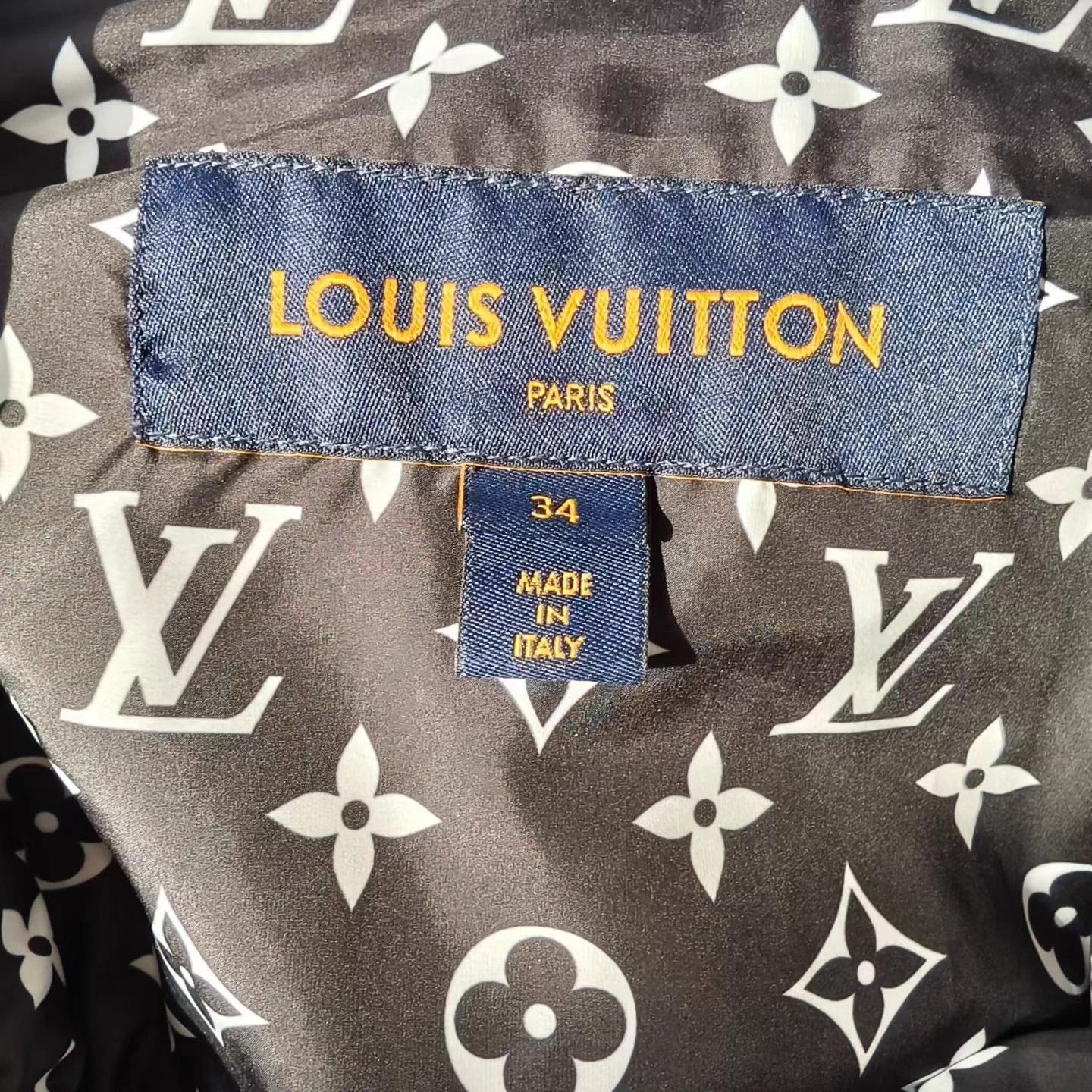 Louis Vuitton Louis Vuitton Monogram Down Jacket - Black/White Size XS / US 0-2 / IT 36-38 - 3 Thumbnail