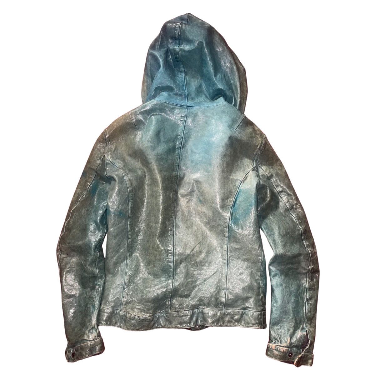 Isamu Katayama Backlash *RARE*Isamu katayama Backlash Green hooded leather jacket Size US M / EU 48-50 / 2 - 2 Thumbnail