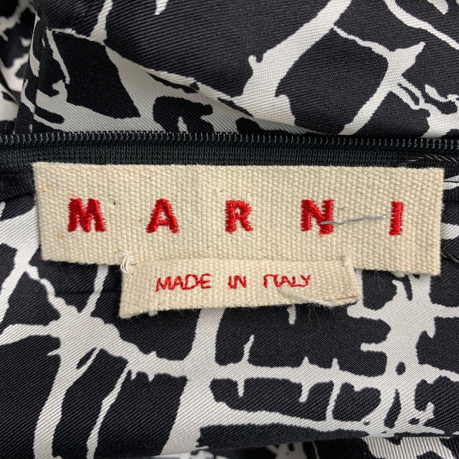 Marni MARNI Size 2 Black Heather Silk Print Long Dress Size XS / US 0-2 / IT 36-38 - 4 Thumbnail