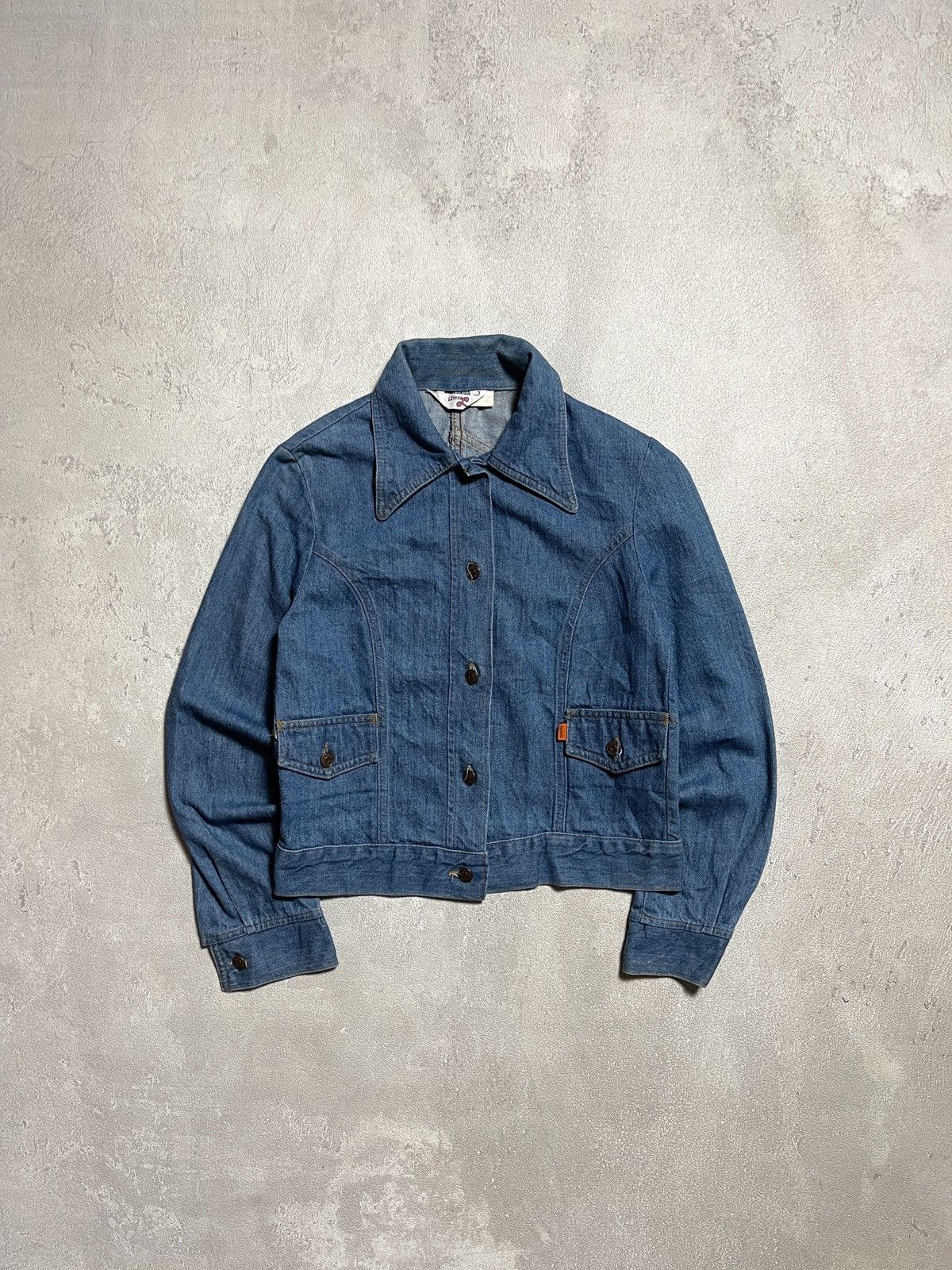 Levi's 1970’s LEVI’S LADY BIG E RANCHWEAR WESTERN DENIM JACKET Size XS / US 0-2 / IT 36-38 - 1 Thumbnail