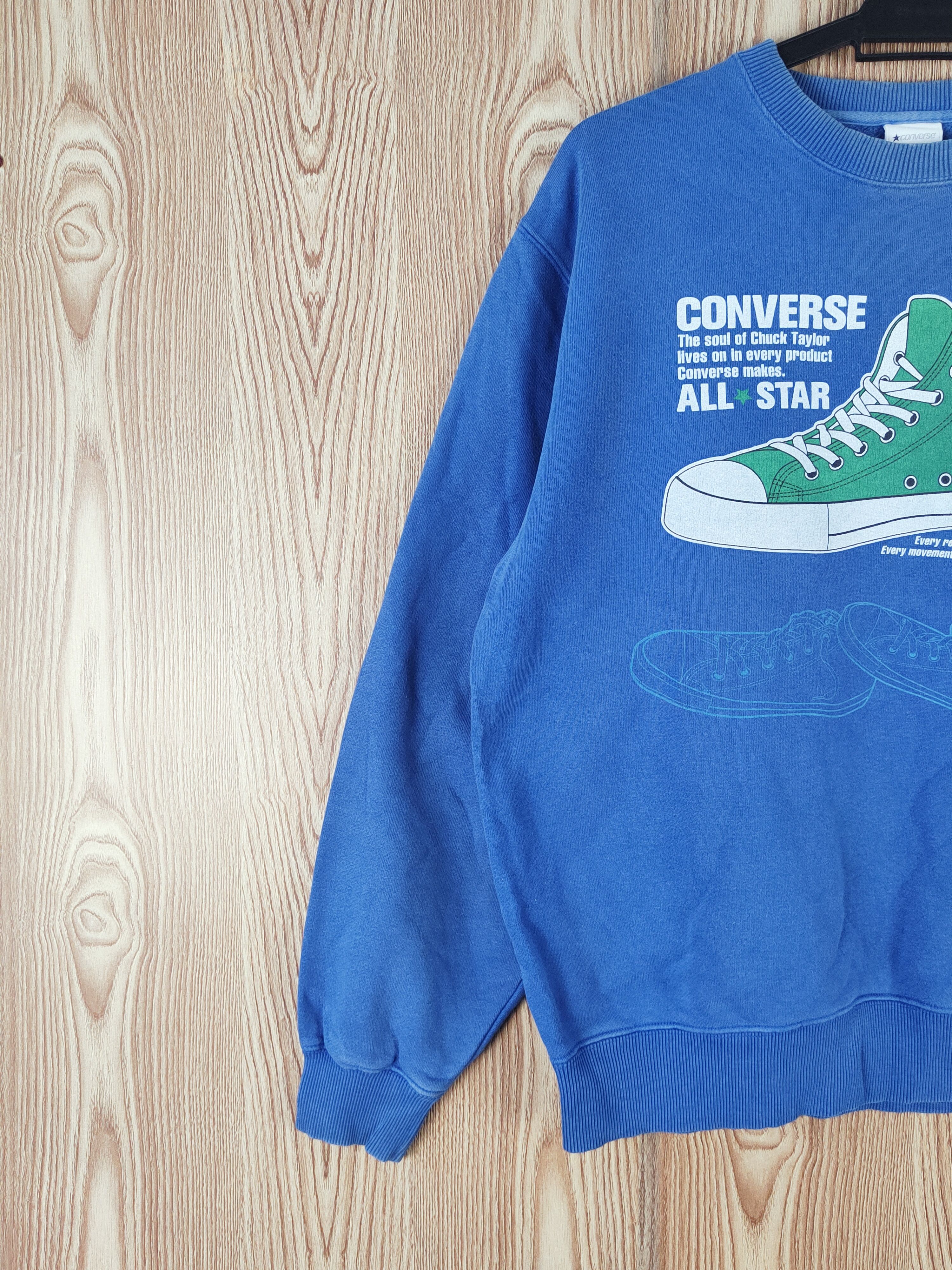Converse Converse shoe vintage Blue Sweatshirts #W180 Size US L / EU 52-54 / 3 - 4 Thumbnail