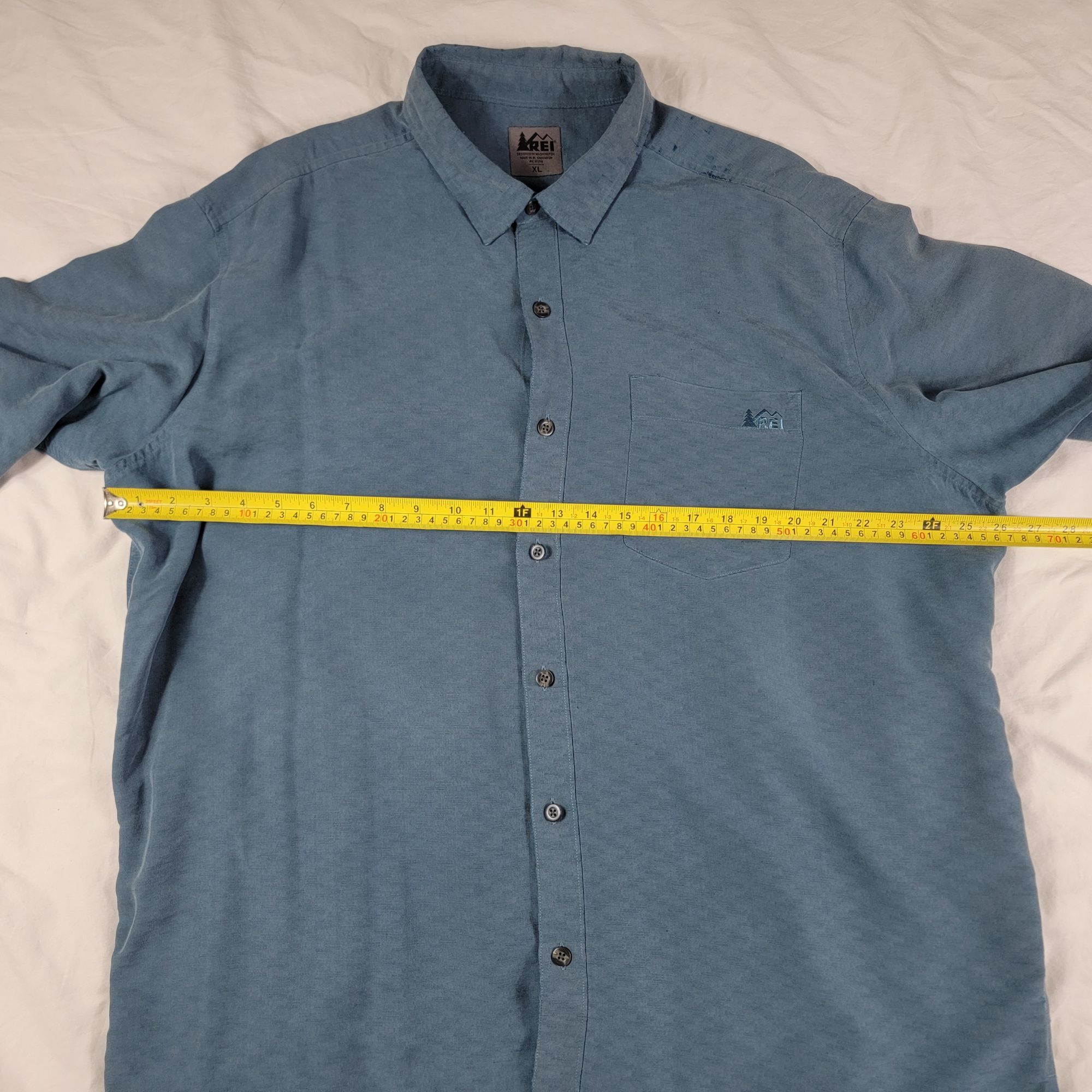 Rei REI Mens XL Blue Short Sleeve Button Up Shirt Casual Camping Size US XL / EU 56 / 4 - 10 Thumbnail