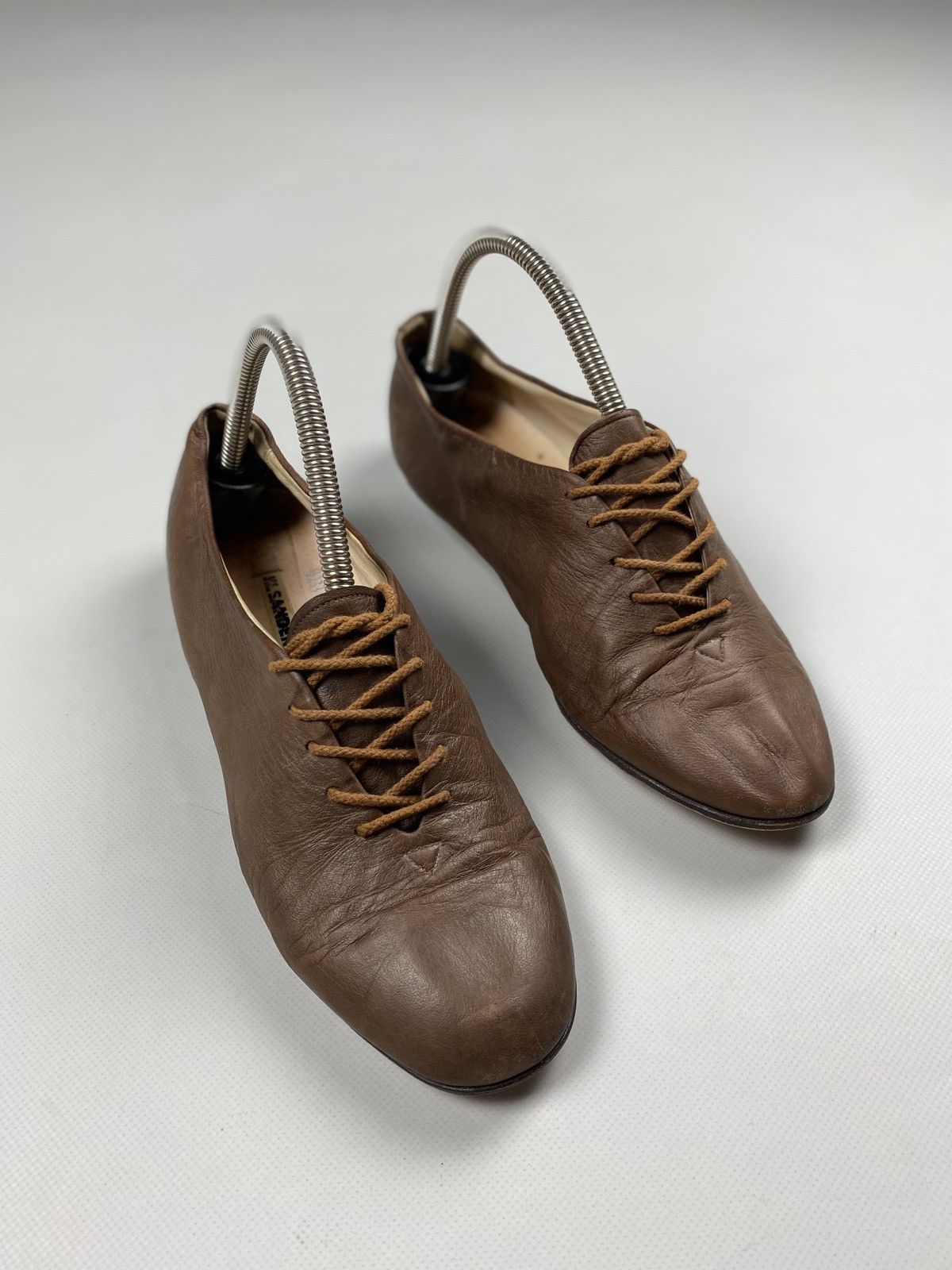 Jil Sander × Vintage Jil Sander ladies leather flats ballets size 40 1/2 Size US 10.5 / IT 40.5 - 2 Thumbnail