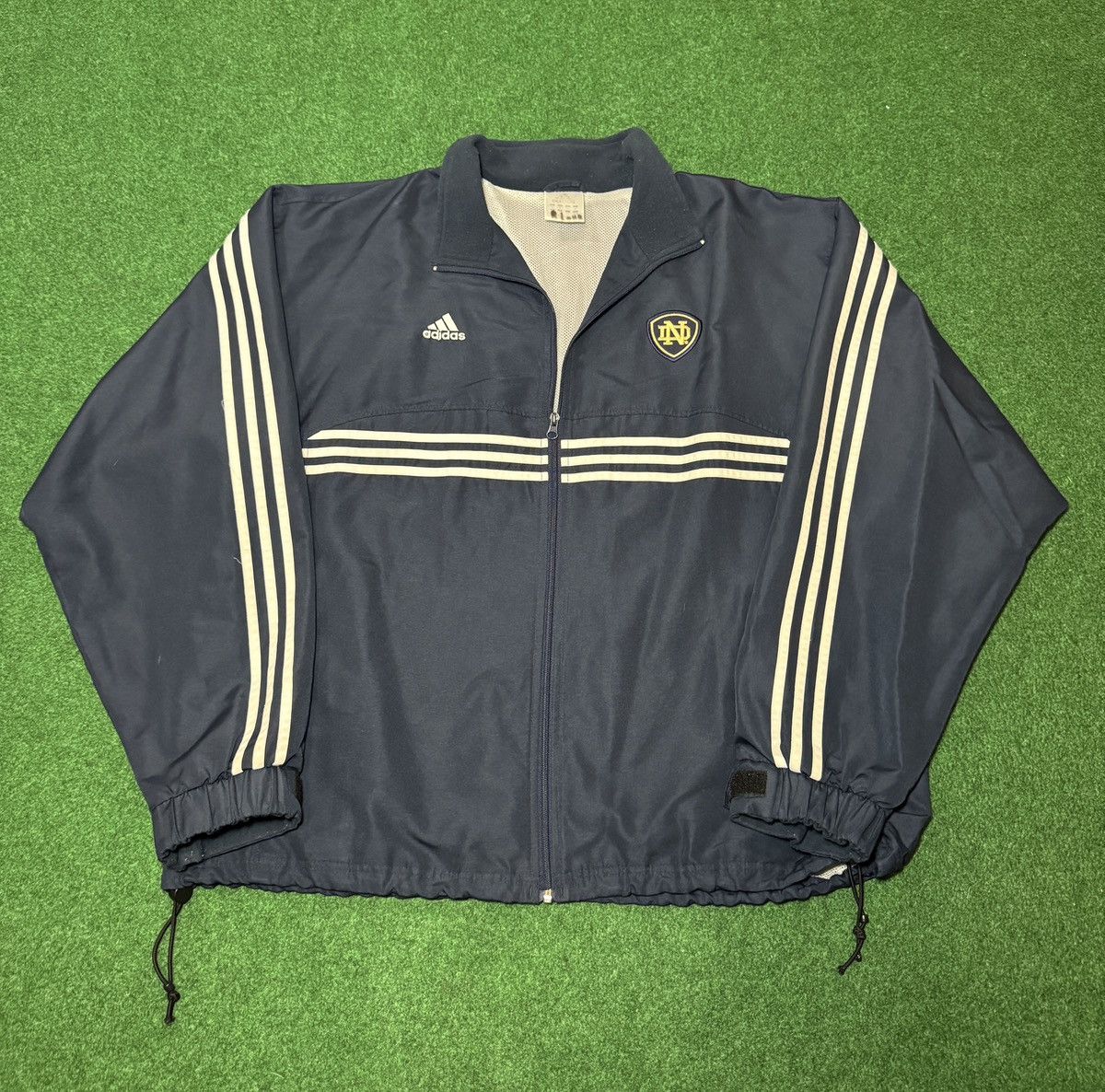 Vintage 90s Notre Dame Adidas Fighting Irish Y2K XL Jacket