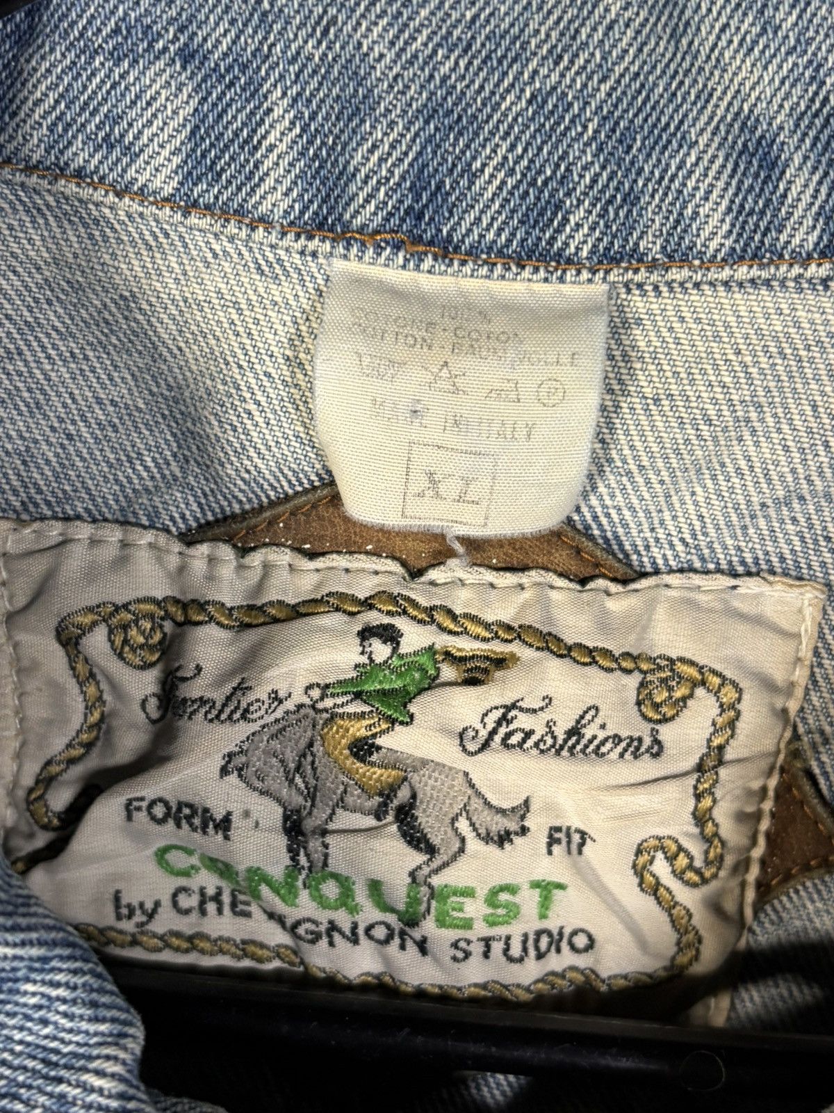 Chevignon Vintage 90s Chevignon Conquest Denim Jacket Italy Adult XL Size US XL / EU 56 / 4 - 6 Thumbnail