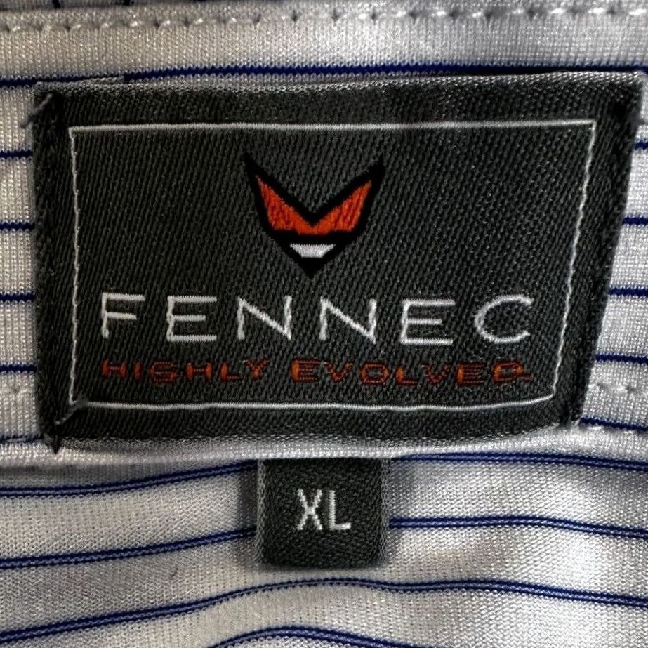 Vintage Fennec Polo Shirt Adult XL White Blue Pinstripes Golf Golfer Golfing Rugby Mens Size US XL / EU 56 / 4 - 3 Thumbnail