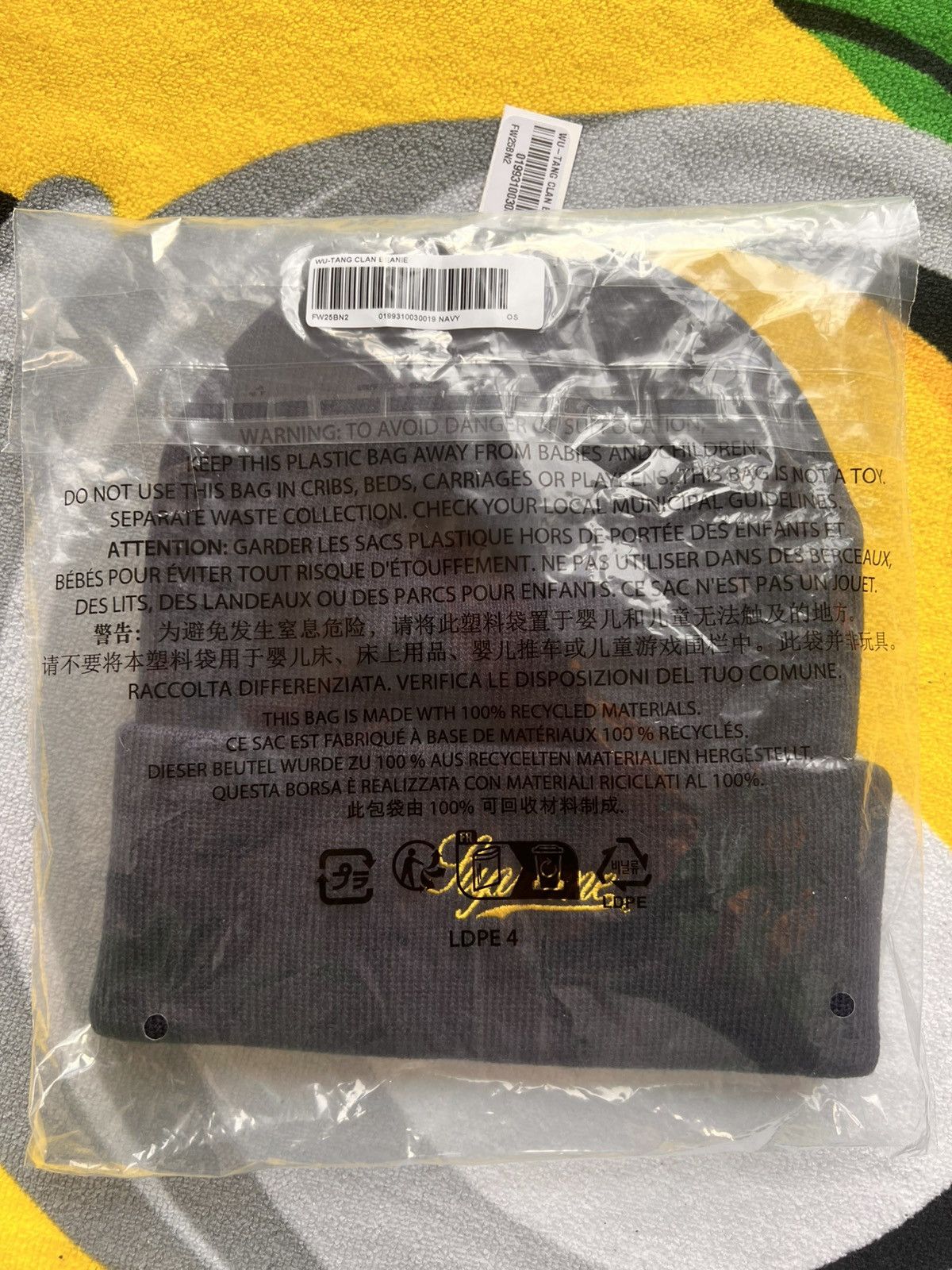 Supreme Supreme x Wu-Tang Clan Beanie Navy yellow hat cap headwear Size ONE SIZE - 17 Thumbnail