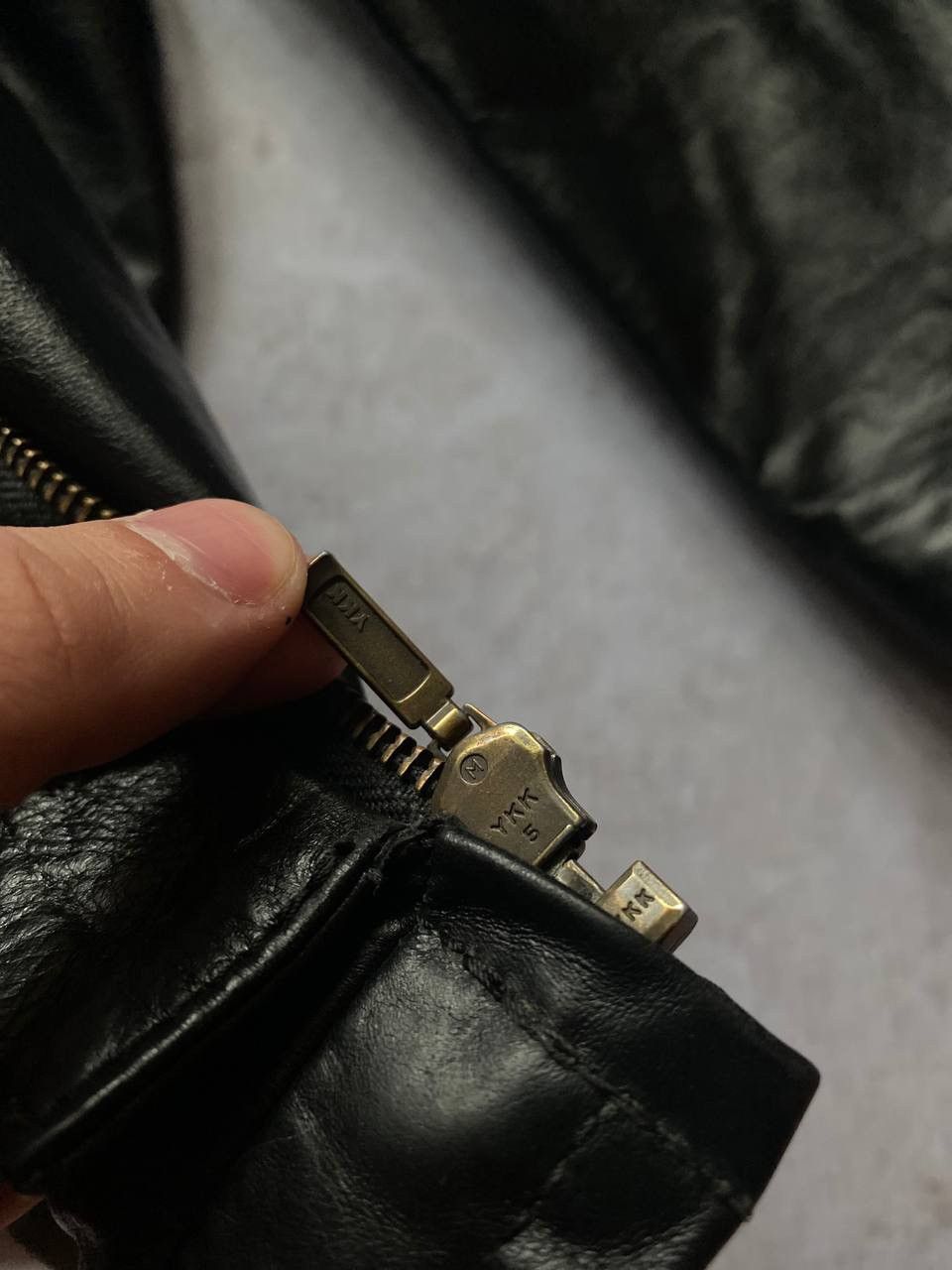 Genuine Leather Vintage Leather Bomber Jacket Moto Y2K Schott Style Size US L / EU 52-54 / 3 - 6 Thumbnail