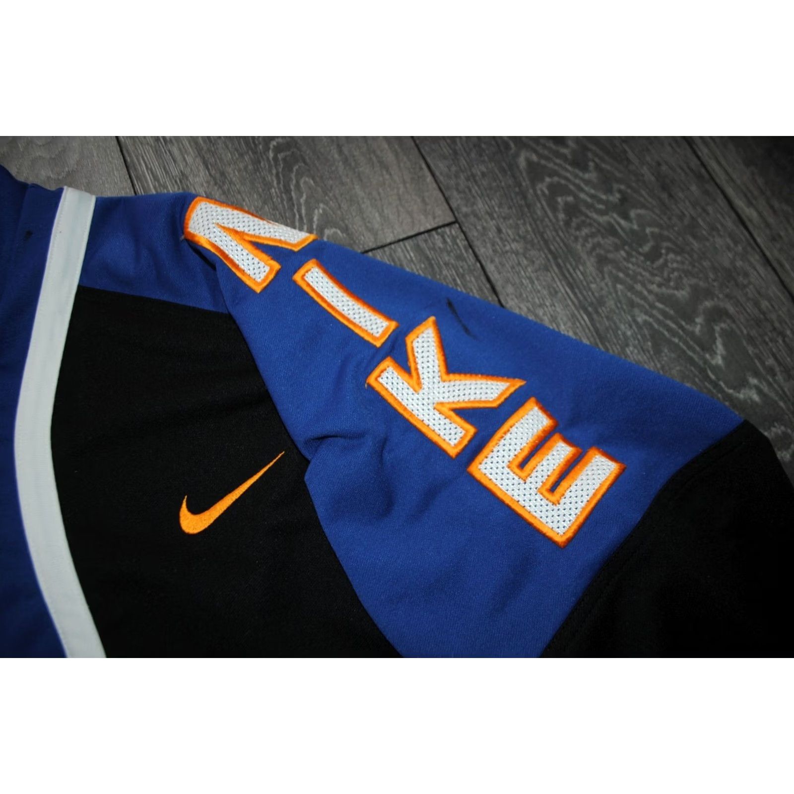 Nike NIKE TRACK JACKET TOP BIG LOGO FULL ZIP RETRO VINTAGE 90'S BLACK BLUE MENS XL Size US XL / EU 56 / 4 - 3 Thumbnail