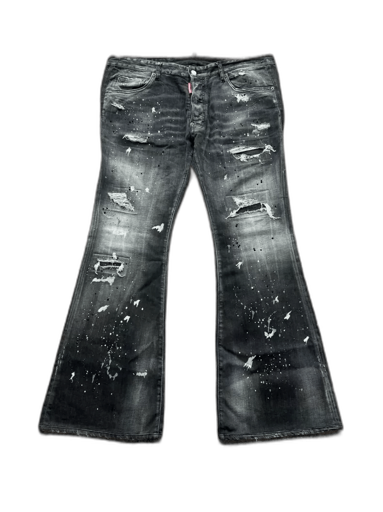 Dsquared2 DSQUARED2 SS24 Ripped Denim Flared Pants Size 42" / US 20 - 1 Thumbnail