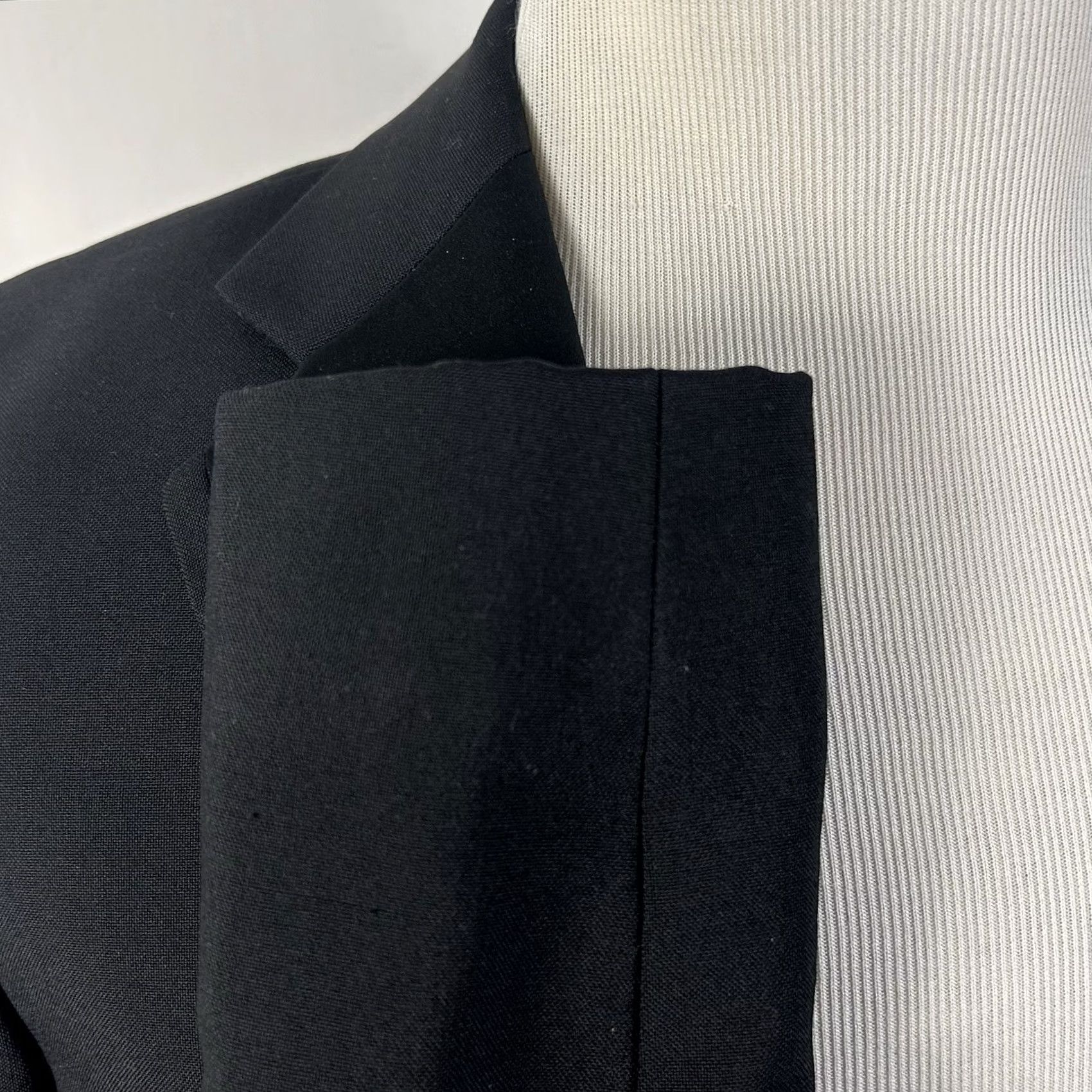 Perry Ellis Perry Ellis Portfolio Tuxedo Jacket 34R 100% Wool Black Two-Button Formal Suit Jacket Mens Regular Wool Black Tuxedo 34R Size 34R - 5 Thumbnail