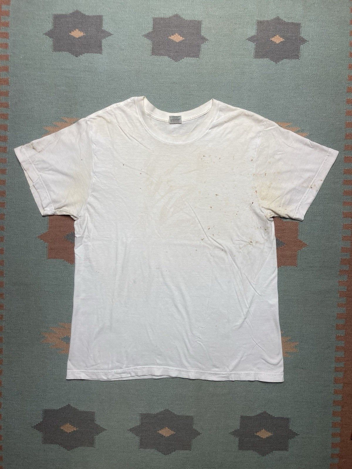Vintage 90s y2k blank white t shirt BVD grunge soft cotton men’s XL Size US XL / EU 56 / 4 - 1 Thumbnail