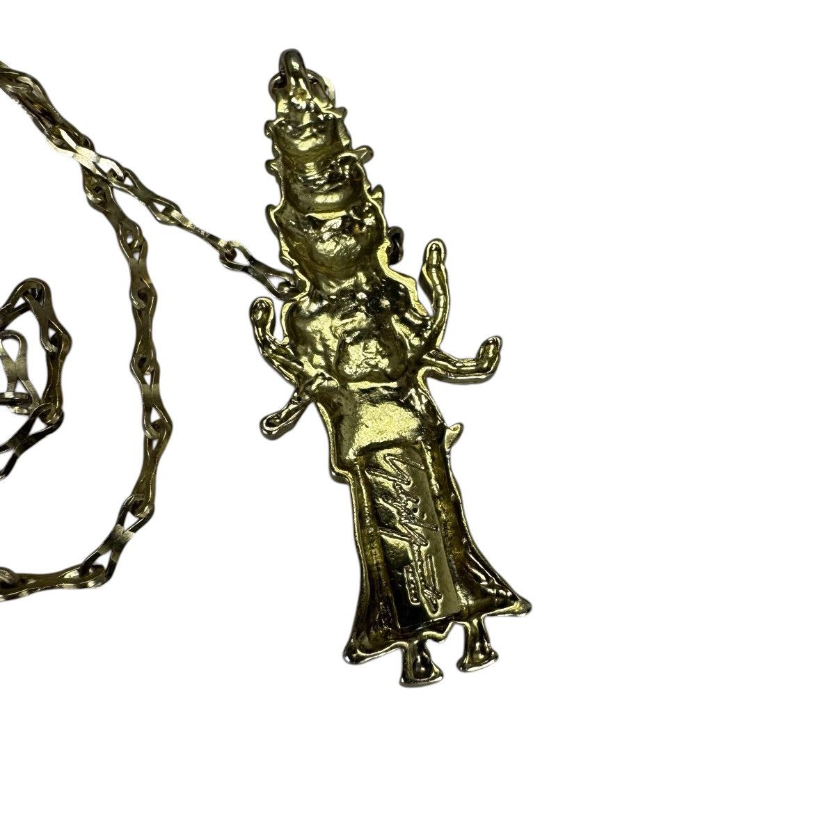 Yohji Yamamoto 🔥YOHJI YAMAMOTO POTRAIT & GANESHA DEITY CHAIN BROACH PIN Size ONE SIZE - 8 Thumbnail