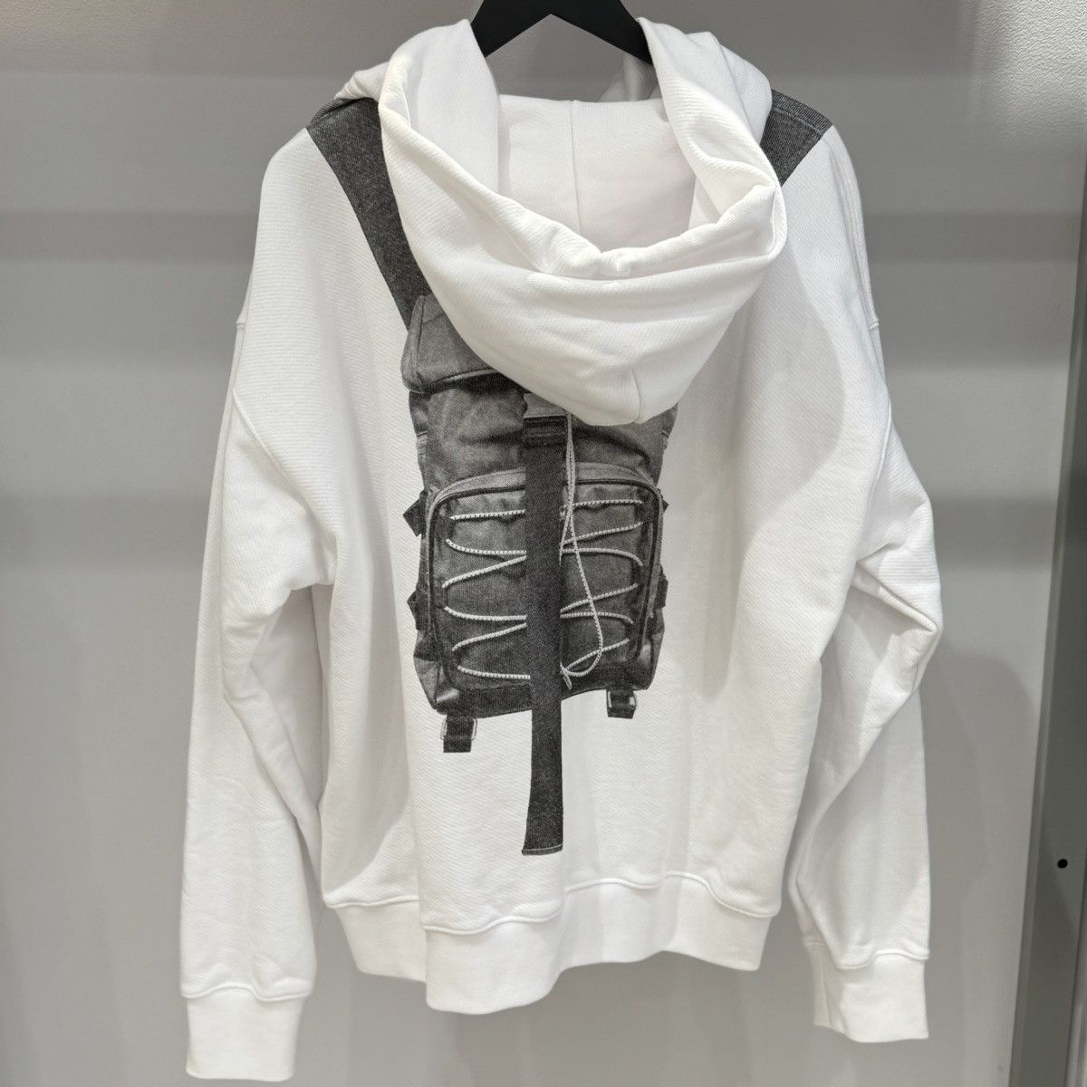Off-White Off-White Men's Backpack Skate Popover Hoodie in White Size US XL / EU 56 / 4 - 2 Thumbnail