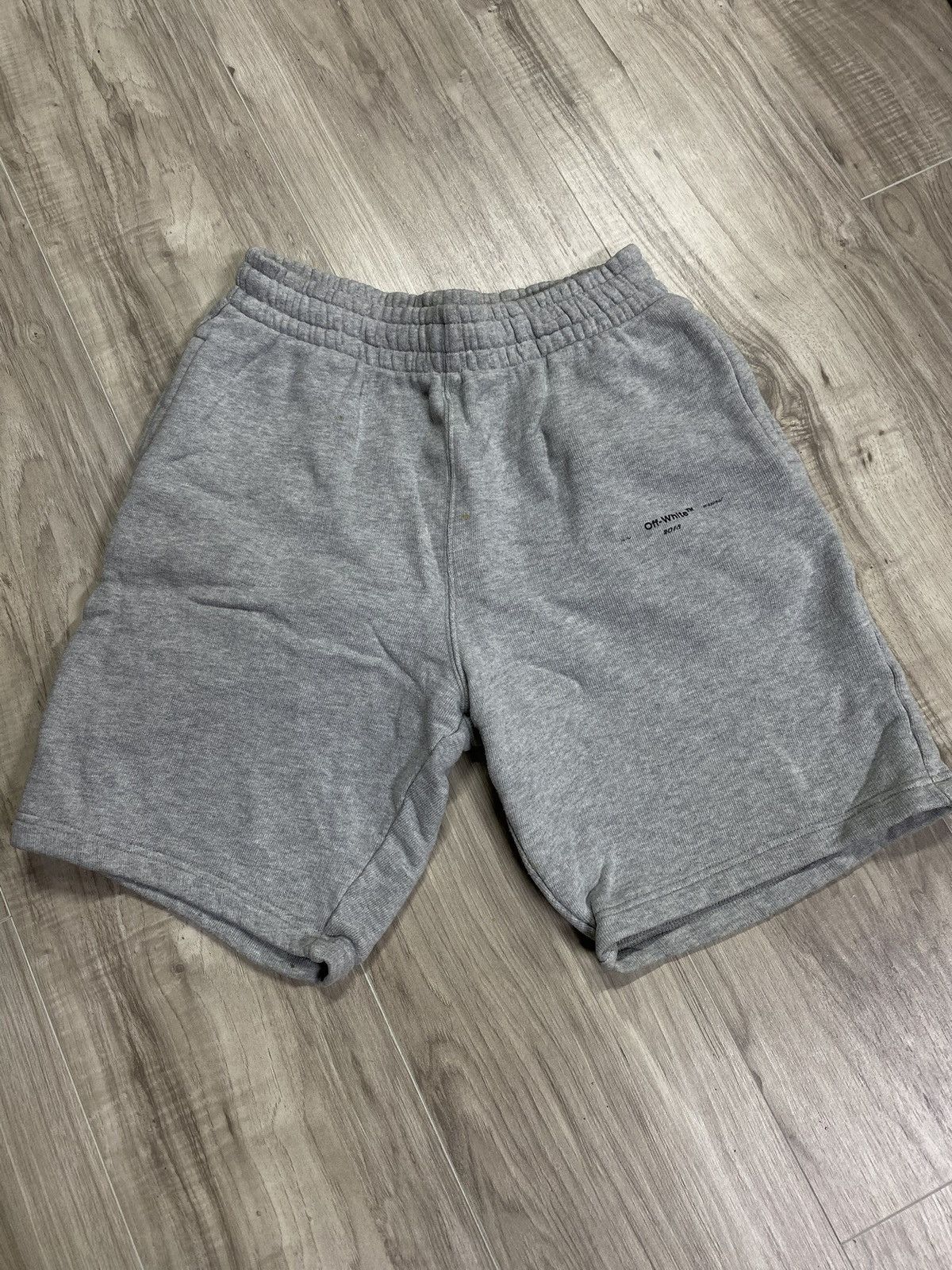 Off-White Off-White Virgil Abloh Grey Sweats Shorts Size Small Size US 28 / EU 44 - 1 Thumbnail