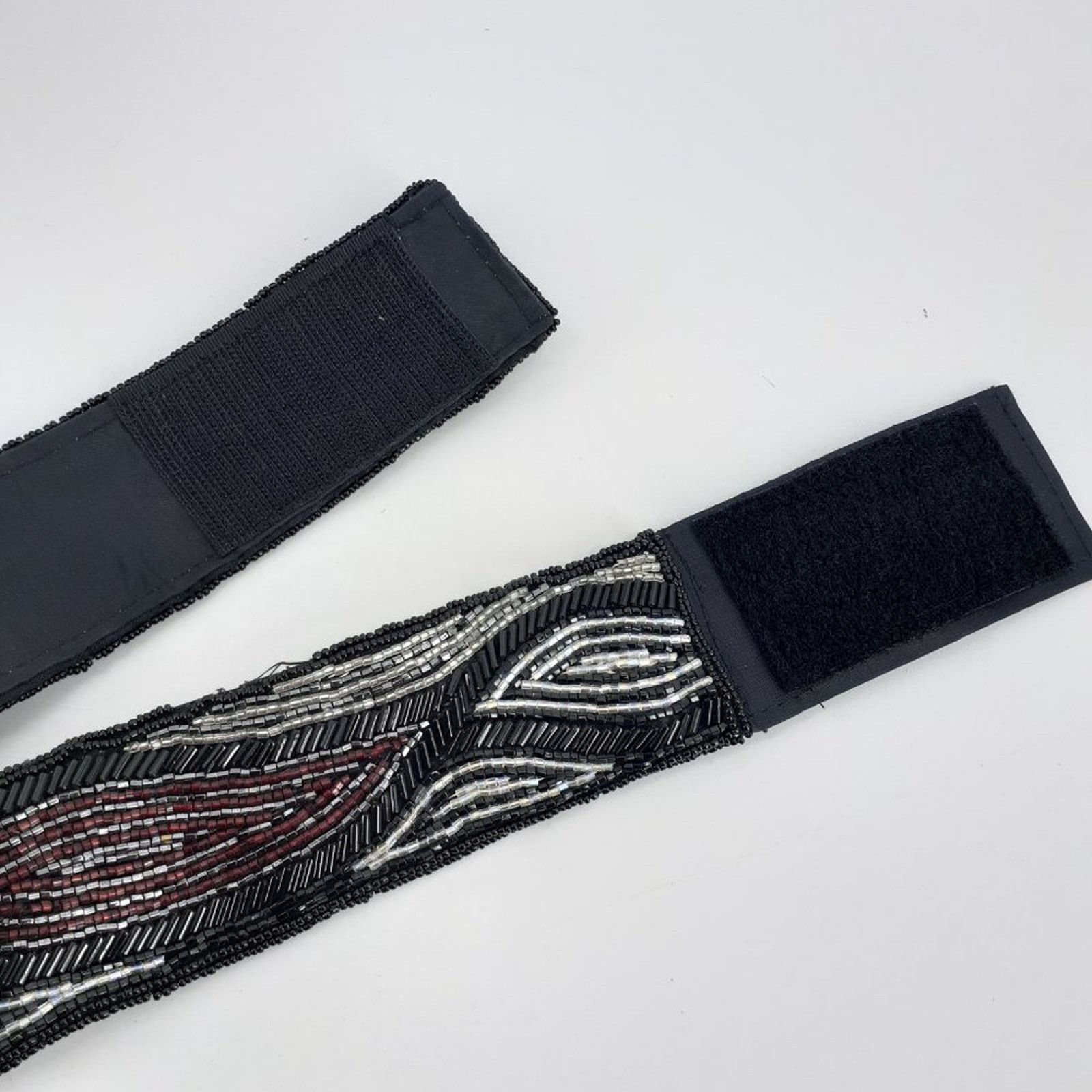 Vintage Vintage Women's Beaded Sequin Belt Sash 80's Cummerbund Glam Size ONE SIZE - 2 Thumbnail