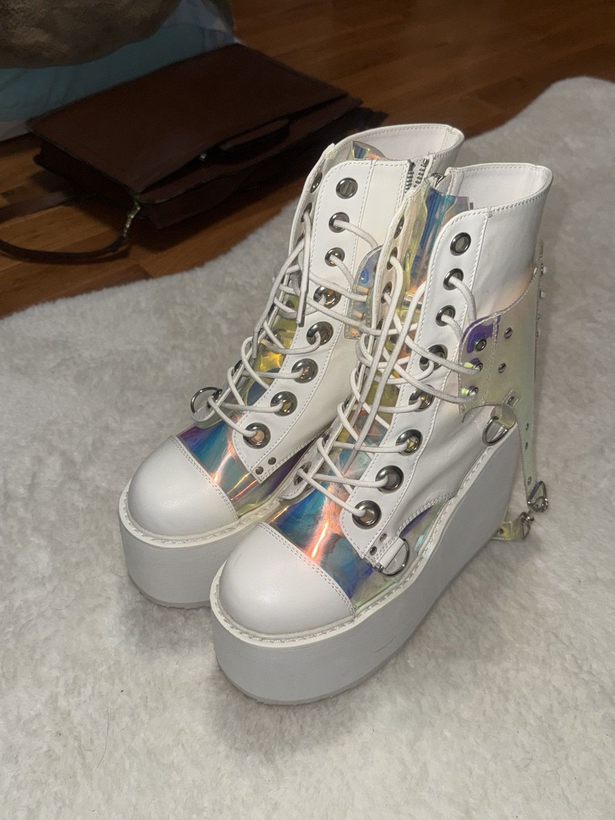 Demonia Cult × New Rock demonia platform boots translucent Size US 12 / IT 42 - 3 Thumbnail