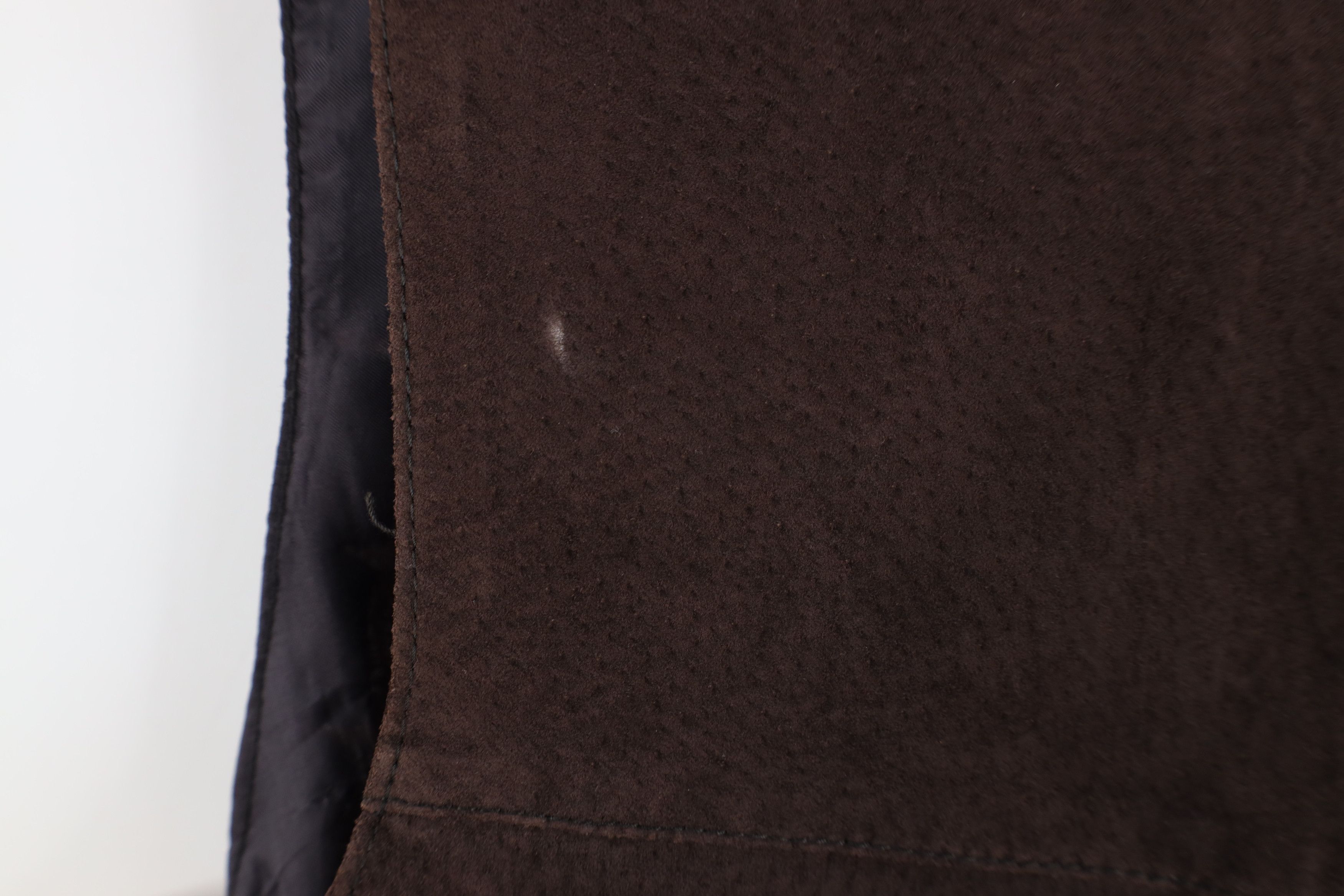 Vintage Vintage 90s Streetwear Buckle Back Suede Leather Vest Brown Size US XL / EU 56 / 4 - 4 Thumbnail