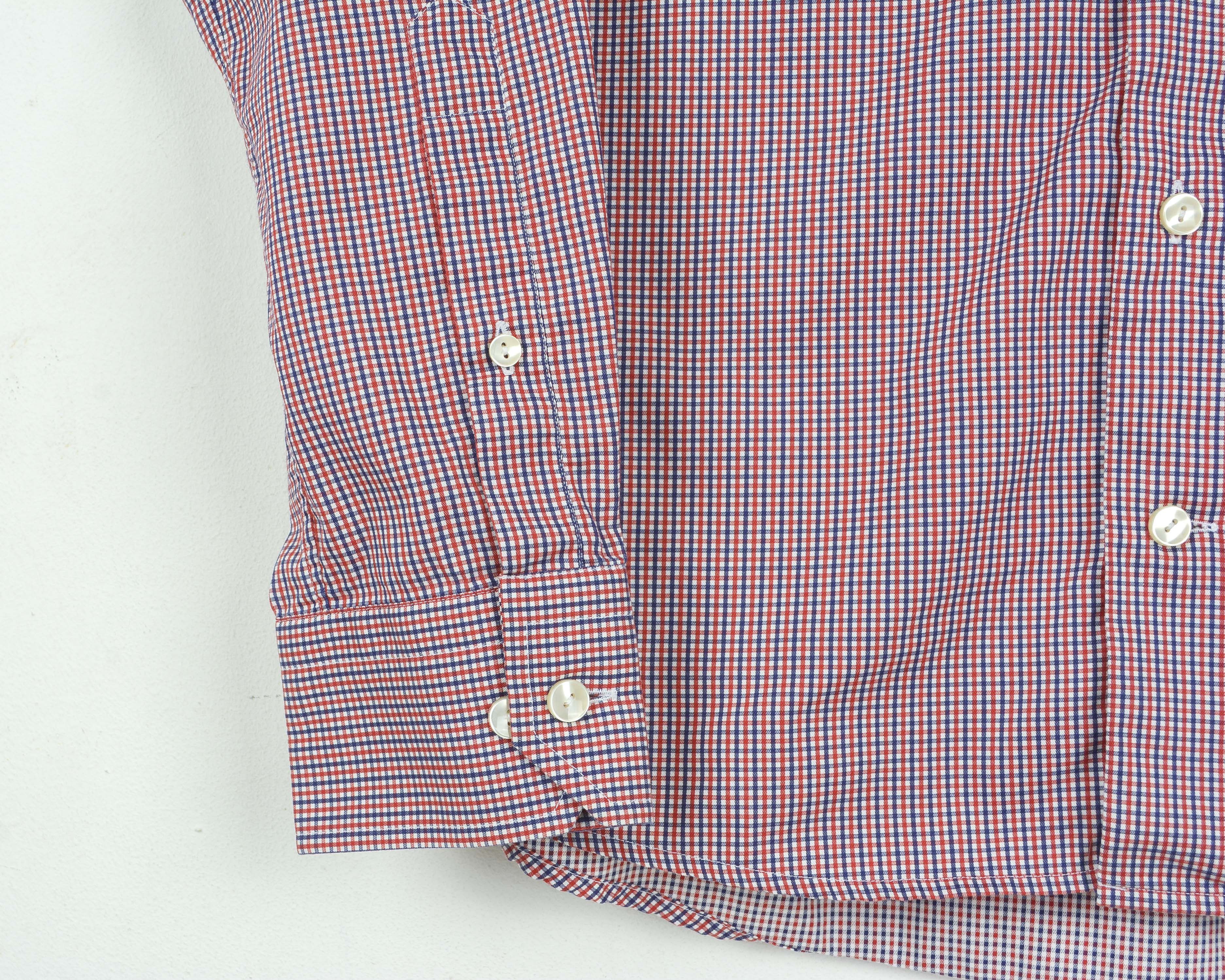 Eton 15 3/4" Slim Fit Single Cuffs Check Tartan Shirt Work Office Size US M / EU 48-50 / 2 - 4 Thumbnail