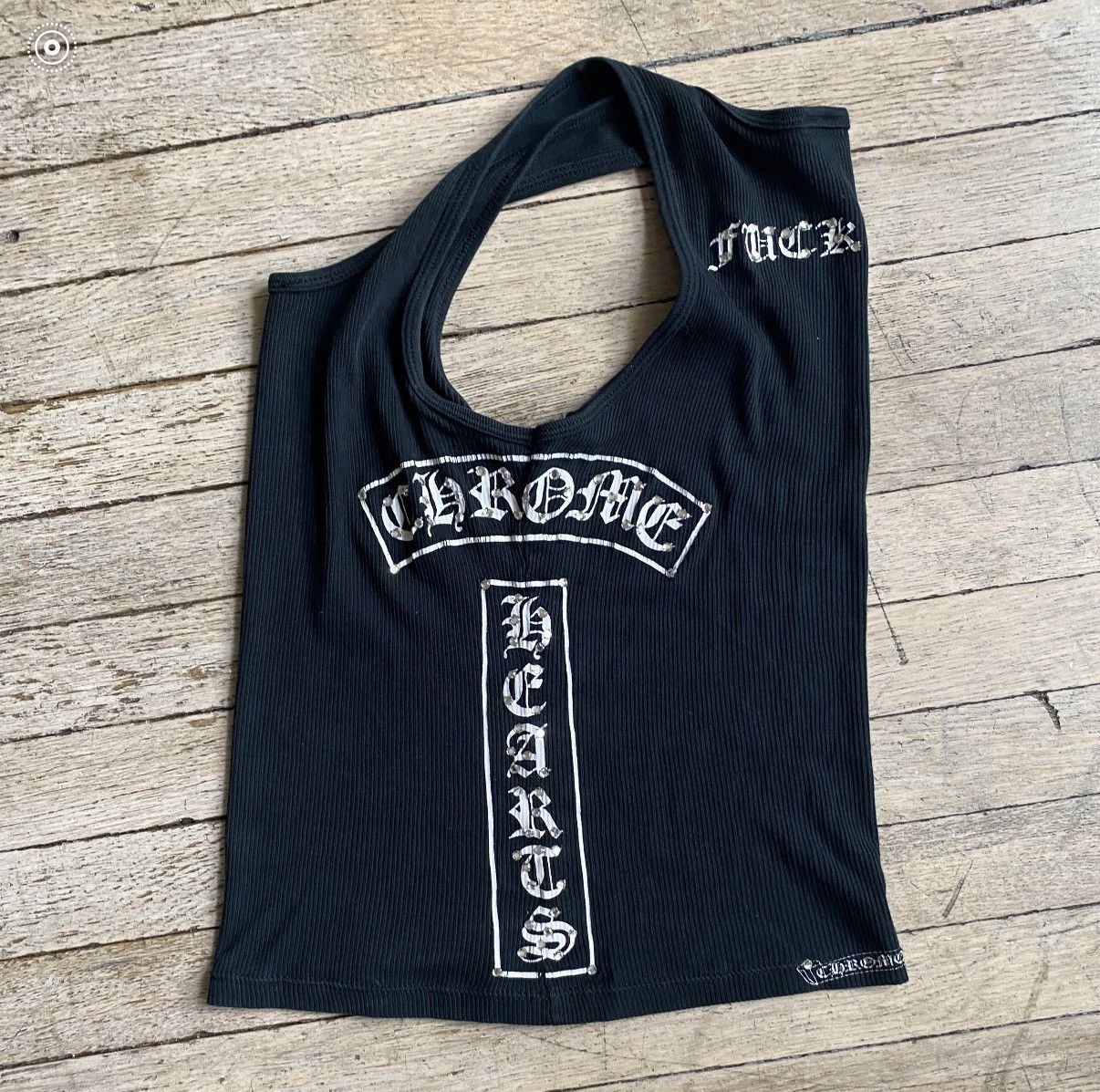Chrome Hearts Chrome hearts Swarovski studded spell out tank top 90s Size ONE SIZE - 3 Thumbnail