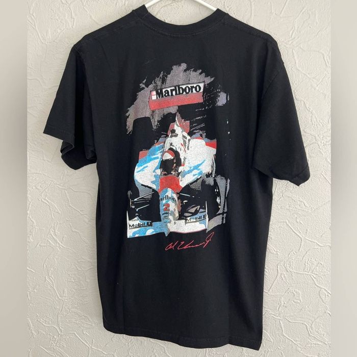 Marlboro Vintage Marlboro Unser Jr. Indy Racing Shirt 90's MADE USA ...