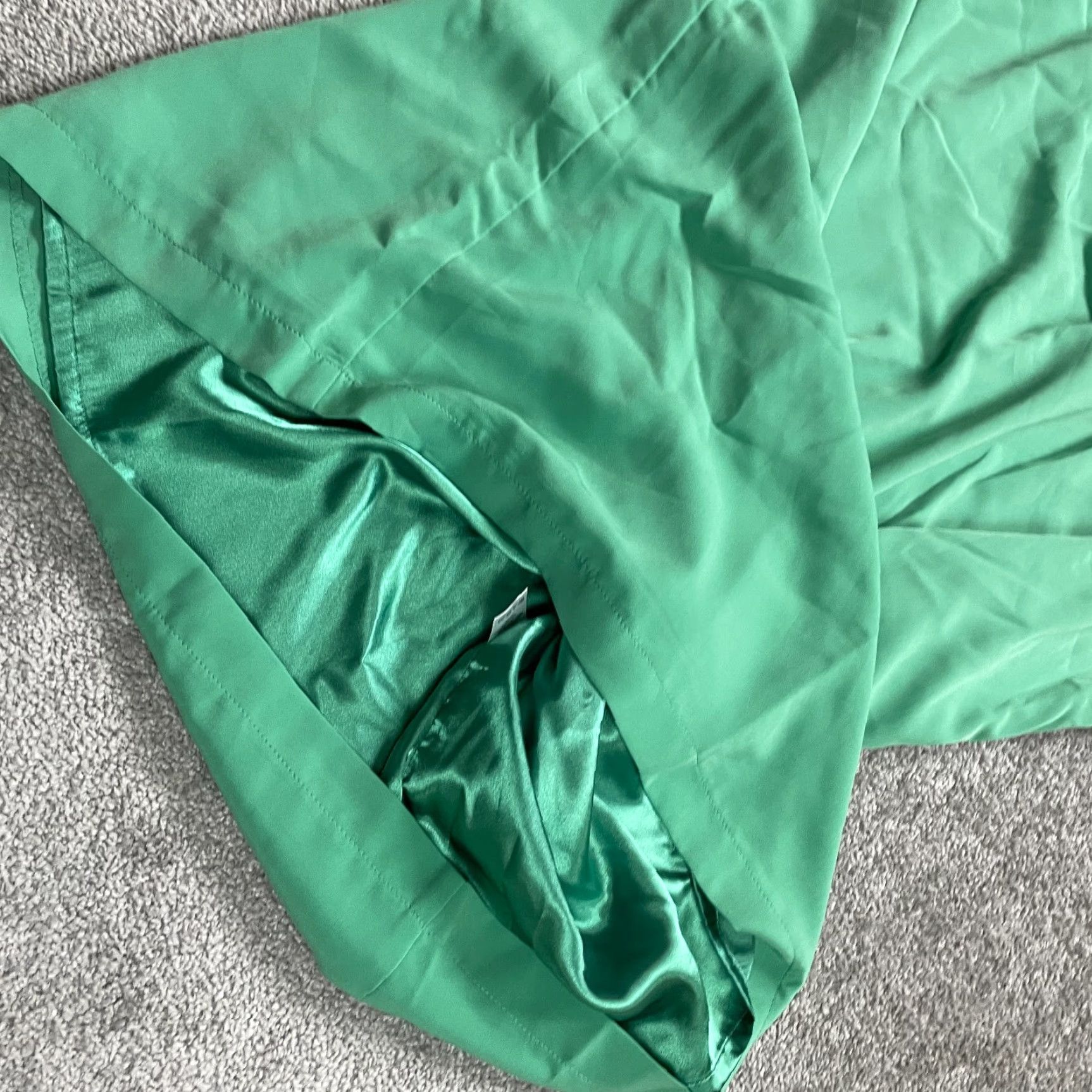 Vintage Jessica London Dress Women 18 Green Halter Cowl Neck Lined Midi Shift Party Work Size XXL / US 16-18 / IT 52-54 - 4 Thumbnail