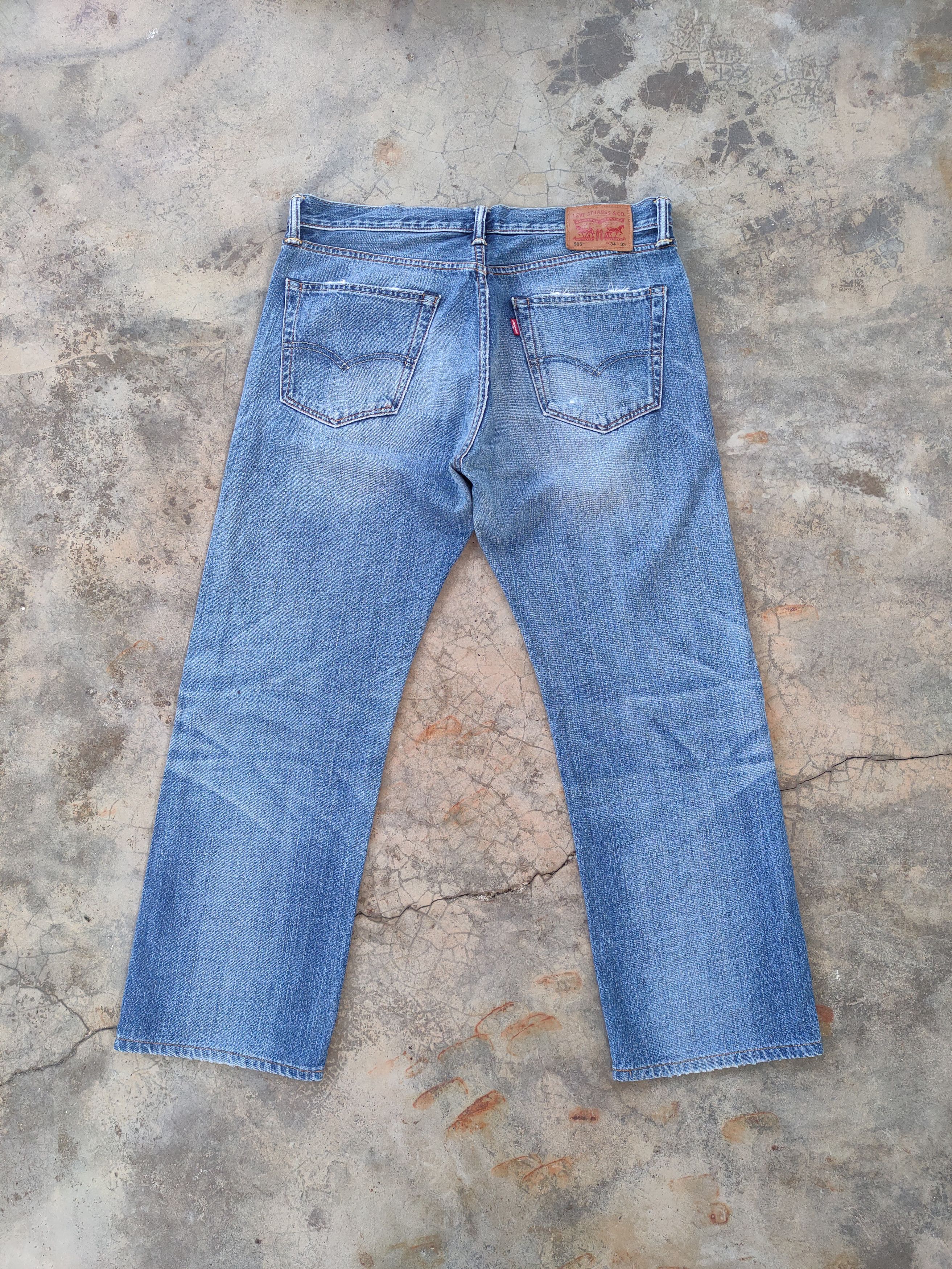 Levi's Vintage Clothing VINTAGE LEVI'S 505 RIPPED DENIM JEANS PANTS Size US 36 / EU 52 - 8 Thumbnail