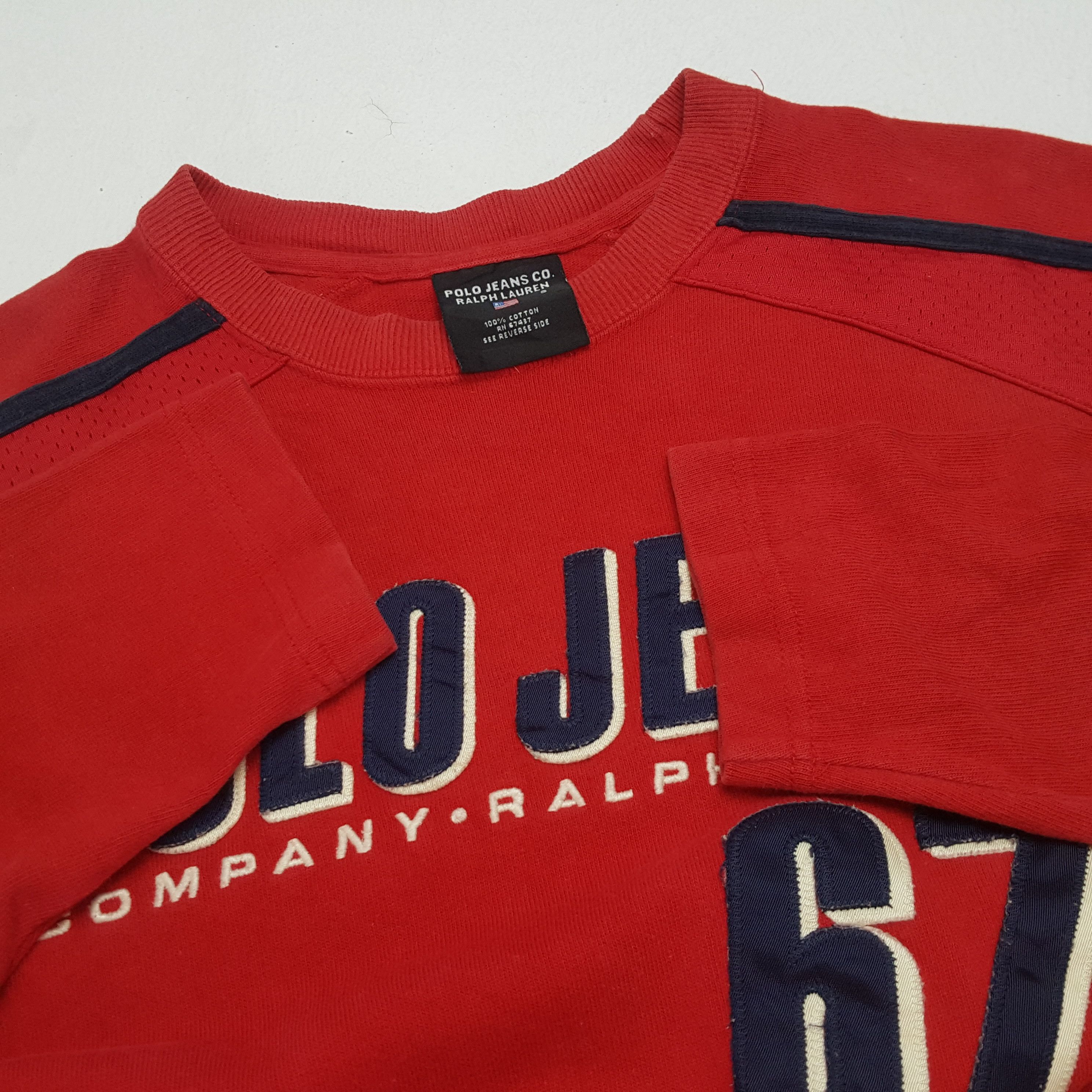 Polo Ralph Lauren × Vintage POLO JEANS RALPH LAUREN Nice Design Sweathirt Size US M / EU 48-50 / 2 - 10 Thumbnail