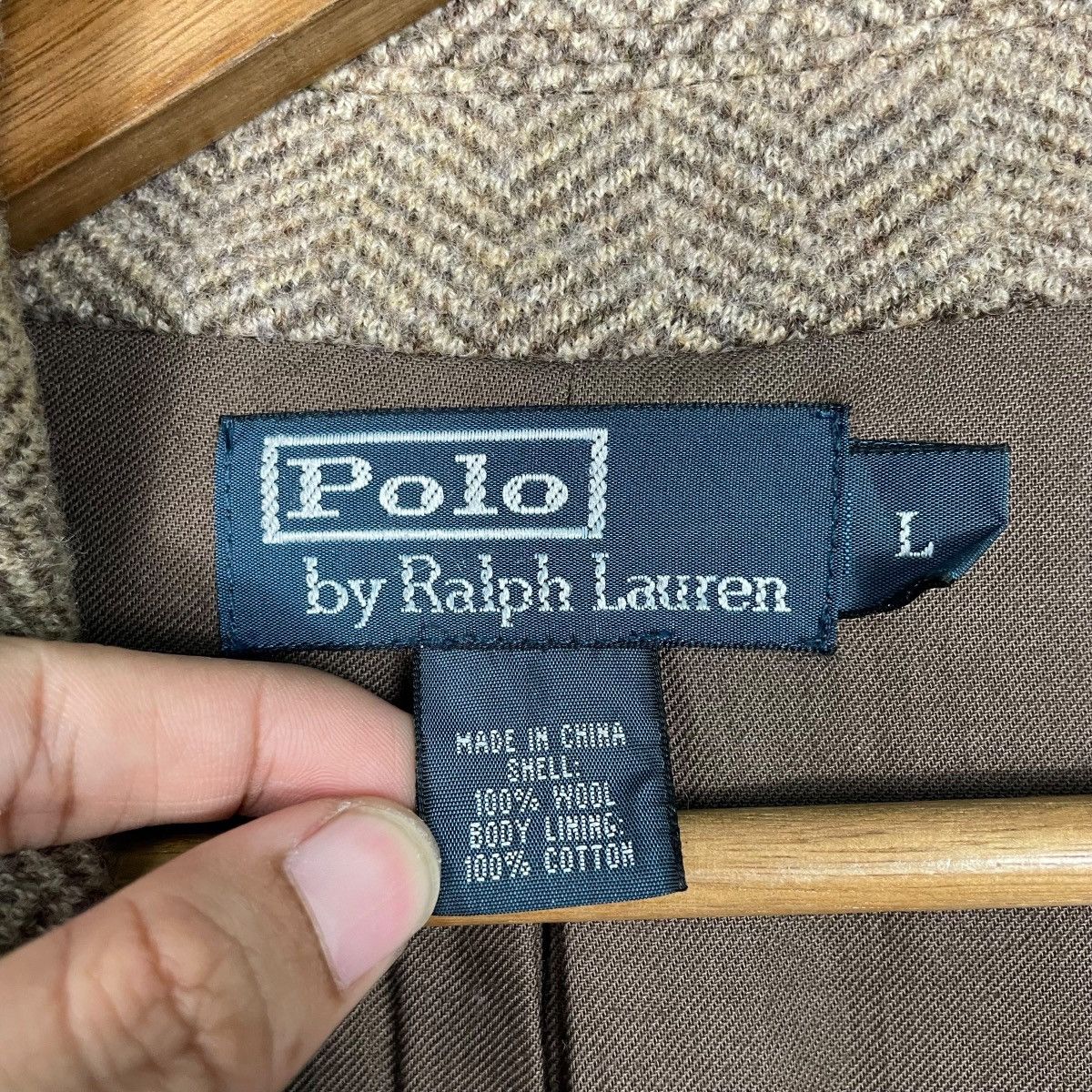 Polo Ralph Lauren Vintage Polo Ralph Lauren Herringbone Wool Jacket Size US L / EU 52-54 / 3 - 15 Thumbnail