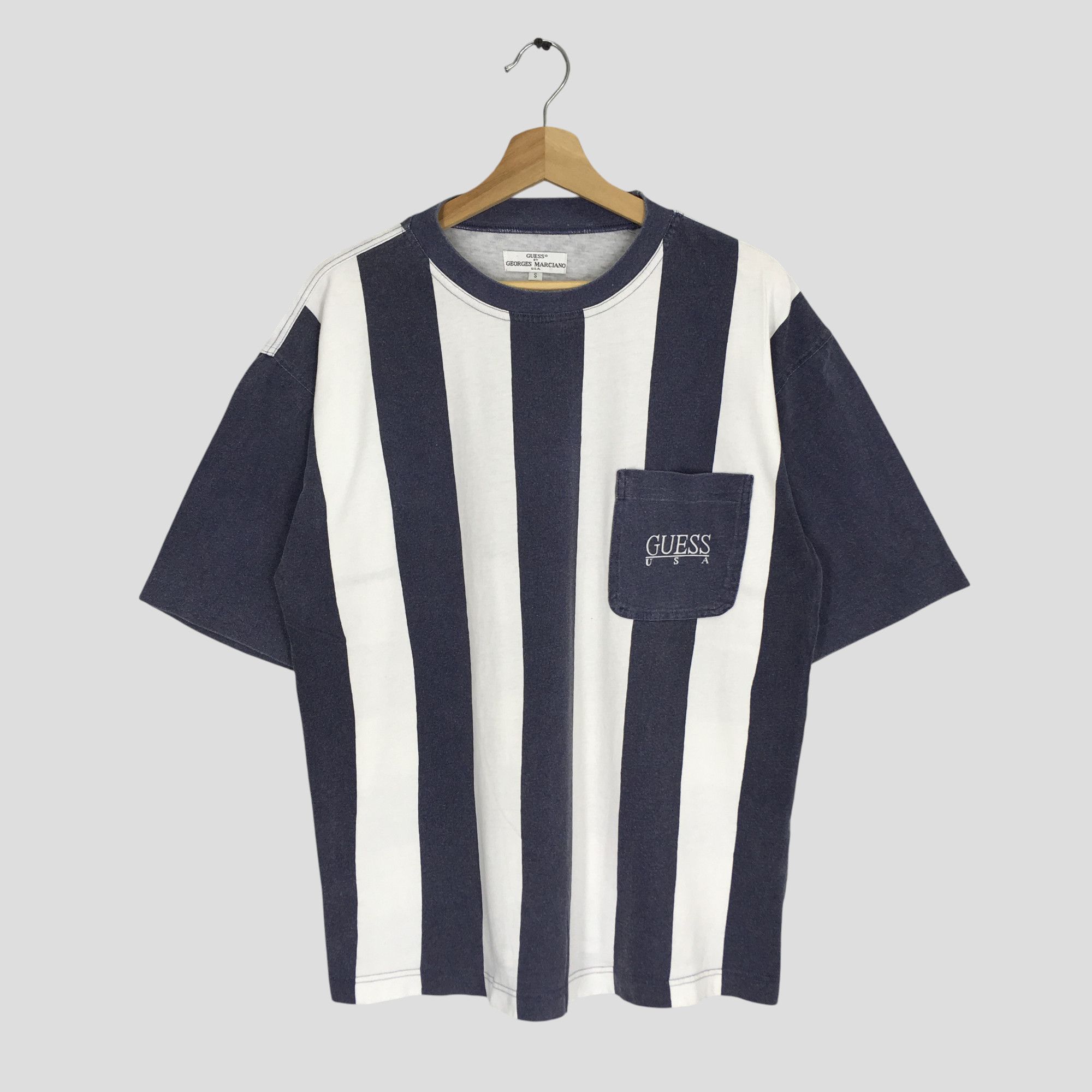 Georges Marciano × Guess × Vintage Vintage Guess Jeans Usa by Georges Marciano Striped Shirt Size US L / EU 52-54 / 3 - 1 Thumbnail