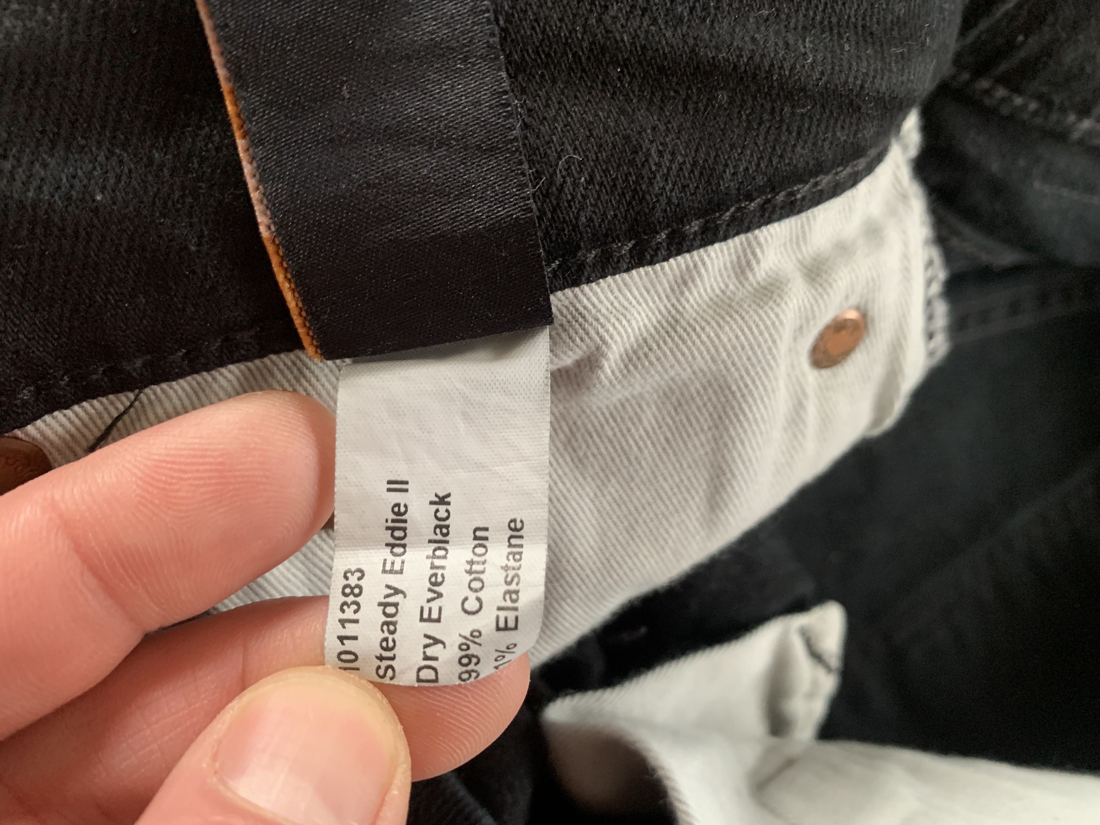 Nudie Jeans Mens Nudie Jeans Co Black Stretch Jeans Size US 30 / EU 46 - 11 Thumbnail