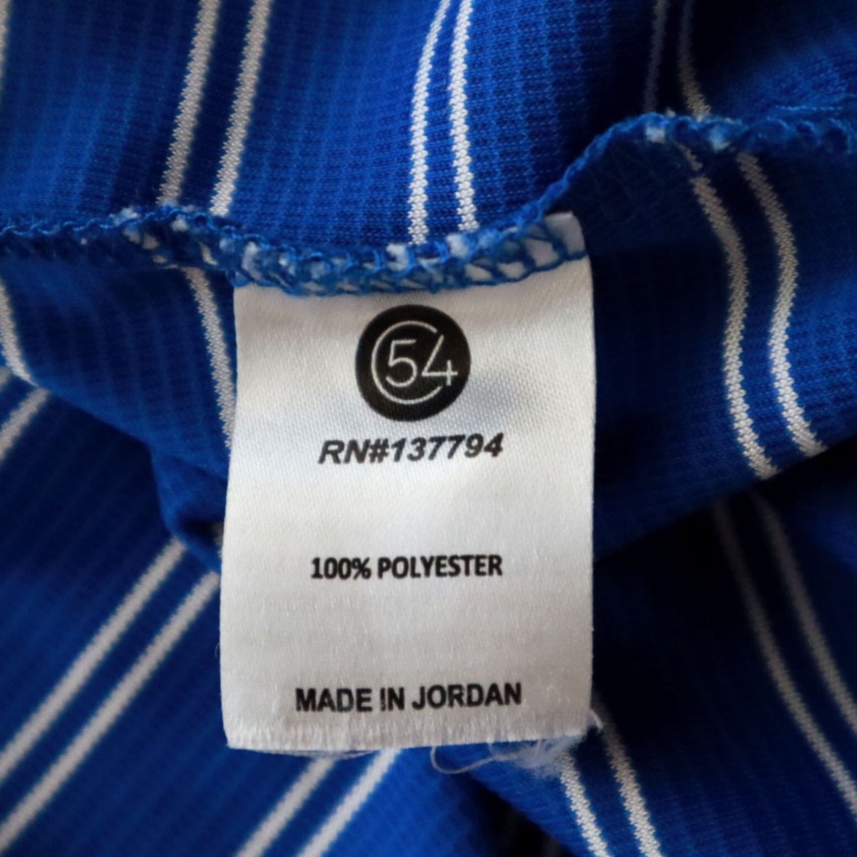 Vintage Chase 54 Polo Shirt Mens XL Blue Striped Short Sleeve Texas Longhorn Golf Club Size US XL / EU 56 / 4 - 7 Thumbnail
