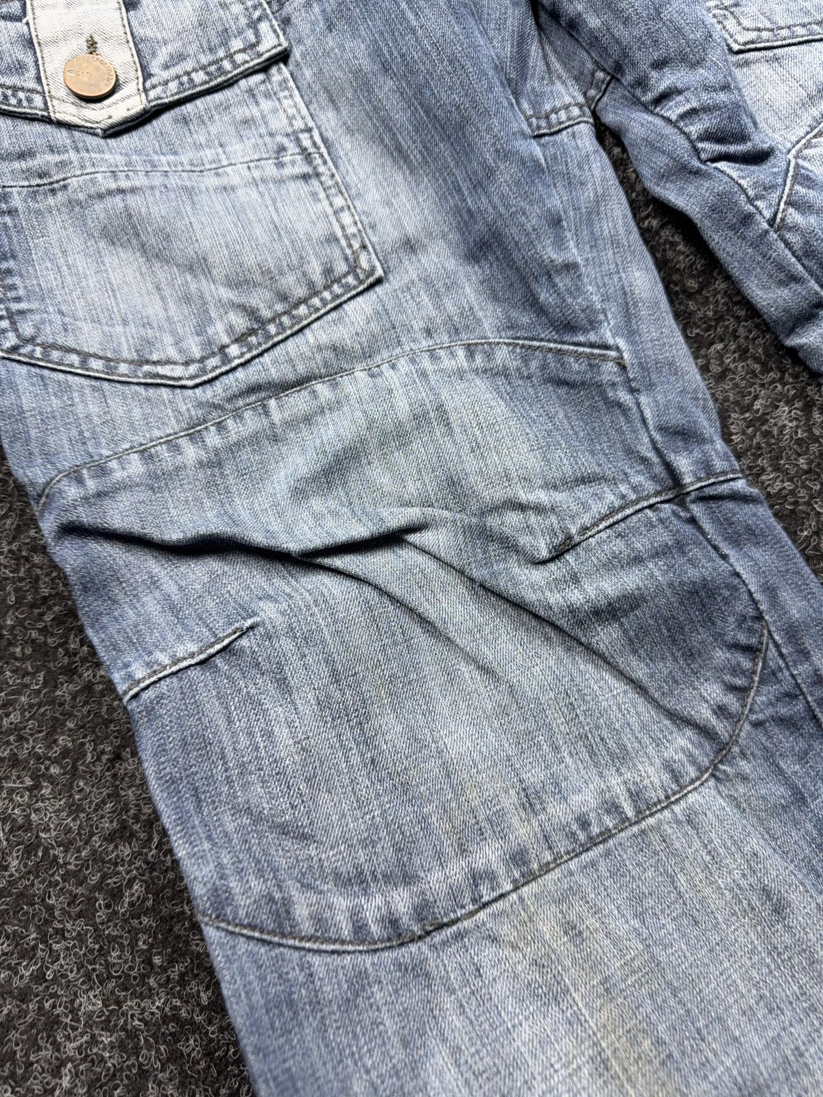 20471120 Japanese 00s Y2K Retro Sk8 Jnco Ecko Baggy Cargo Denim Jeans Size US 36 / EU 52 - 4 Thumbnail
