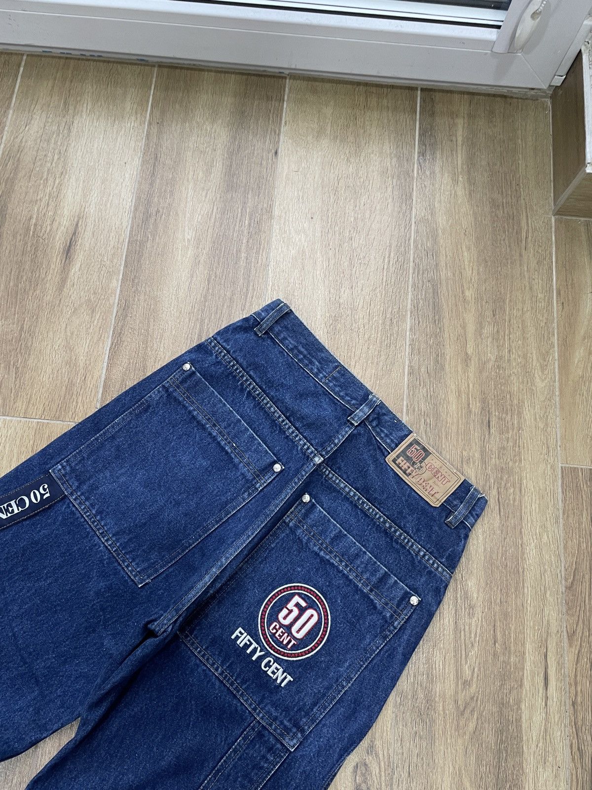 Vintage Vintage 50 Cent Baggy Jeans Carpenter Wide Avant Garde Y2K Size US 32 / EU 48 - 4 Thumbnail