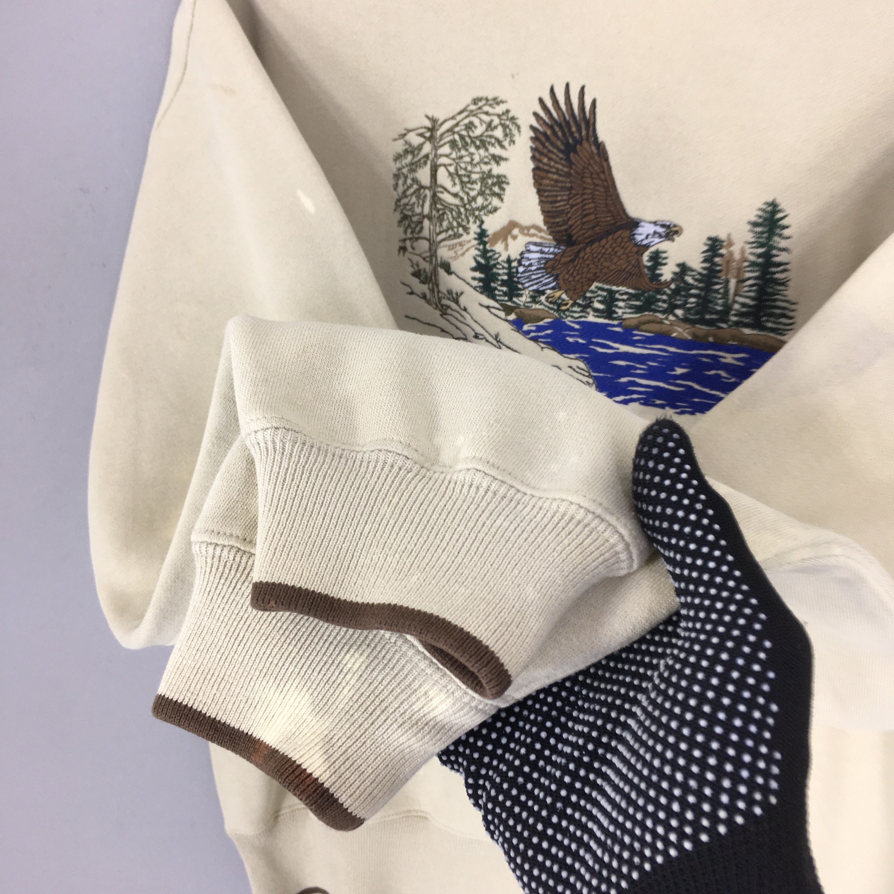 Croft & Barrow Vintage Bald Eagles Hawk Animal Sweatshirt Small Size US S / EU 44-46 / 1 - 6 Thumbnail