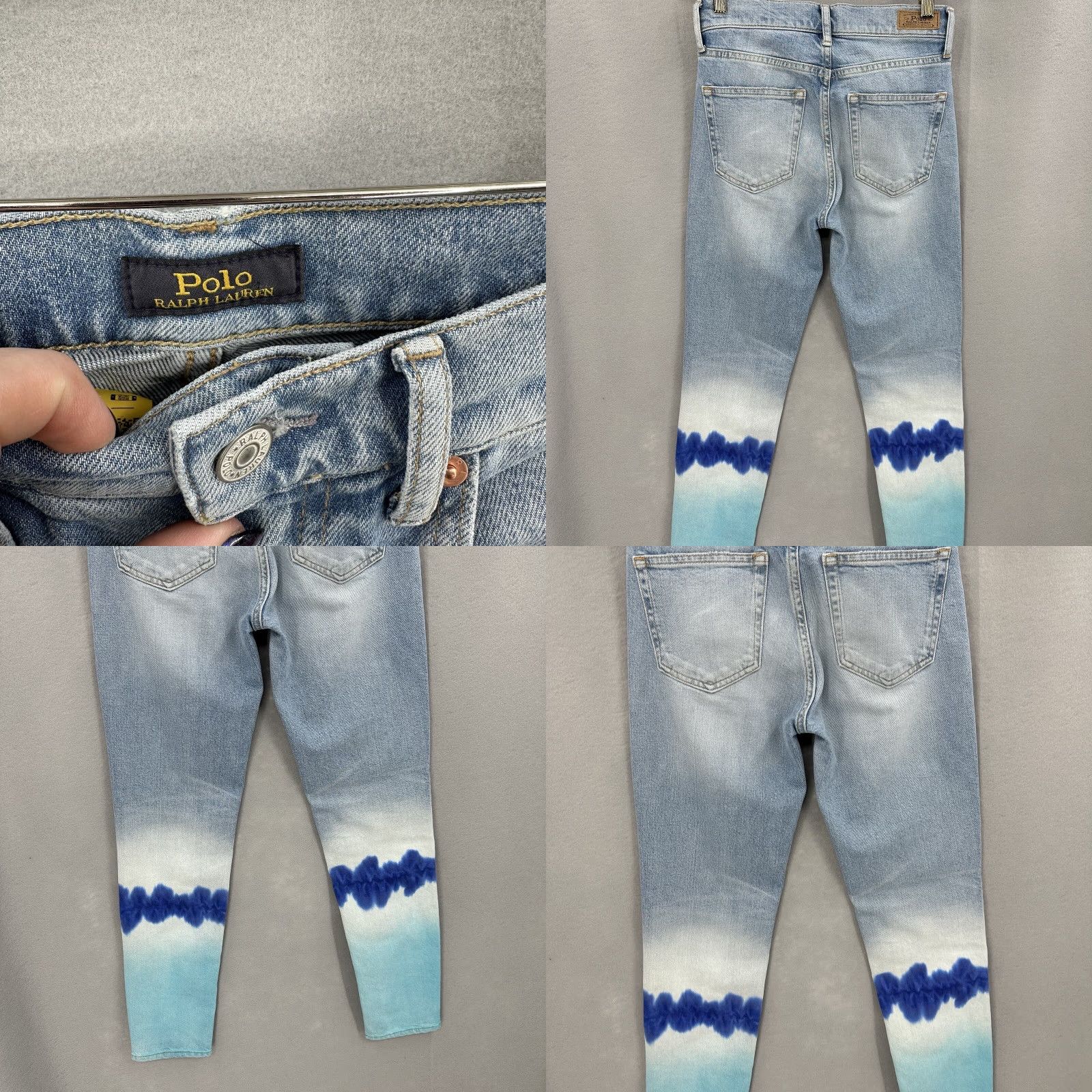 Polo Ralph Lauren Polo Ralph Lauren Jeans Womens 25 Tompkins Mid Rise Ankle Skinny Stretch Denim Blue 90s Preppy Mens Womens Boys Girls Size 42" / US 20 - 8 Thumbnail