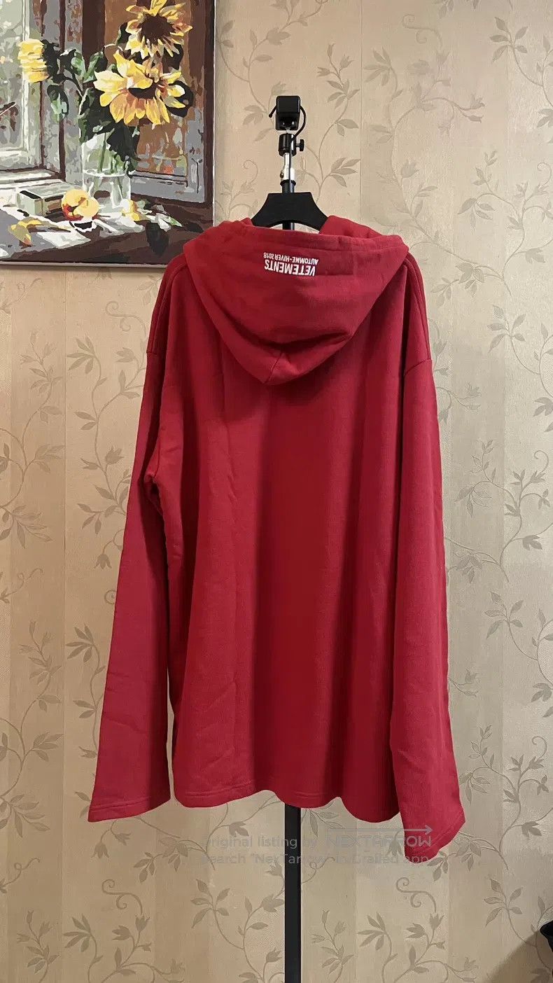 Vetements VETEMENTS Red Hoodie Sweatshirt Size US XS / EU 42 / 0 - 2 Thumbnail