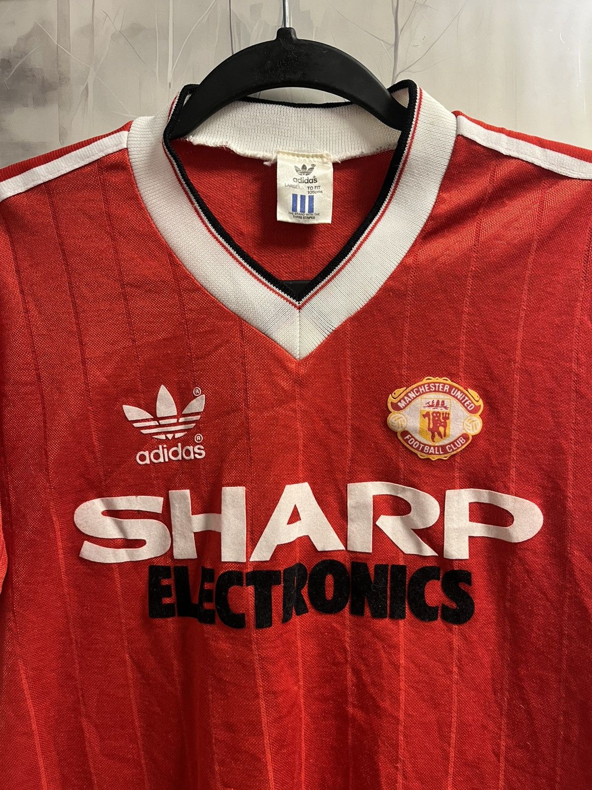 Adidas Very rare vintage Manchester United jersey 1982 1984 Size US L / EU 52-54 / 3 - 2 Thumbnail